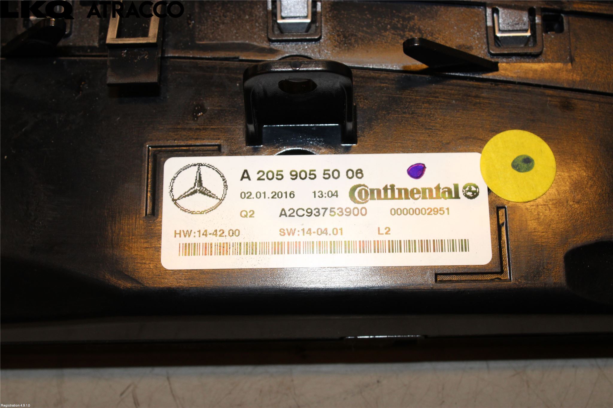 Mercedes-Benz MB C-KLASS (W205) 14-21 Varme Ac Betjening-Display