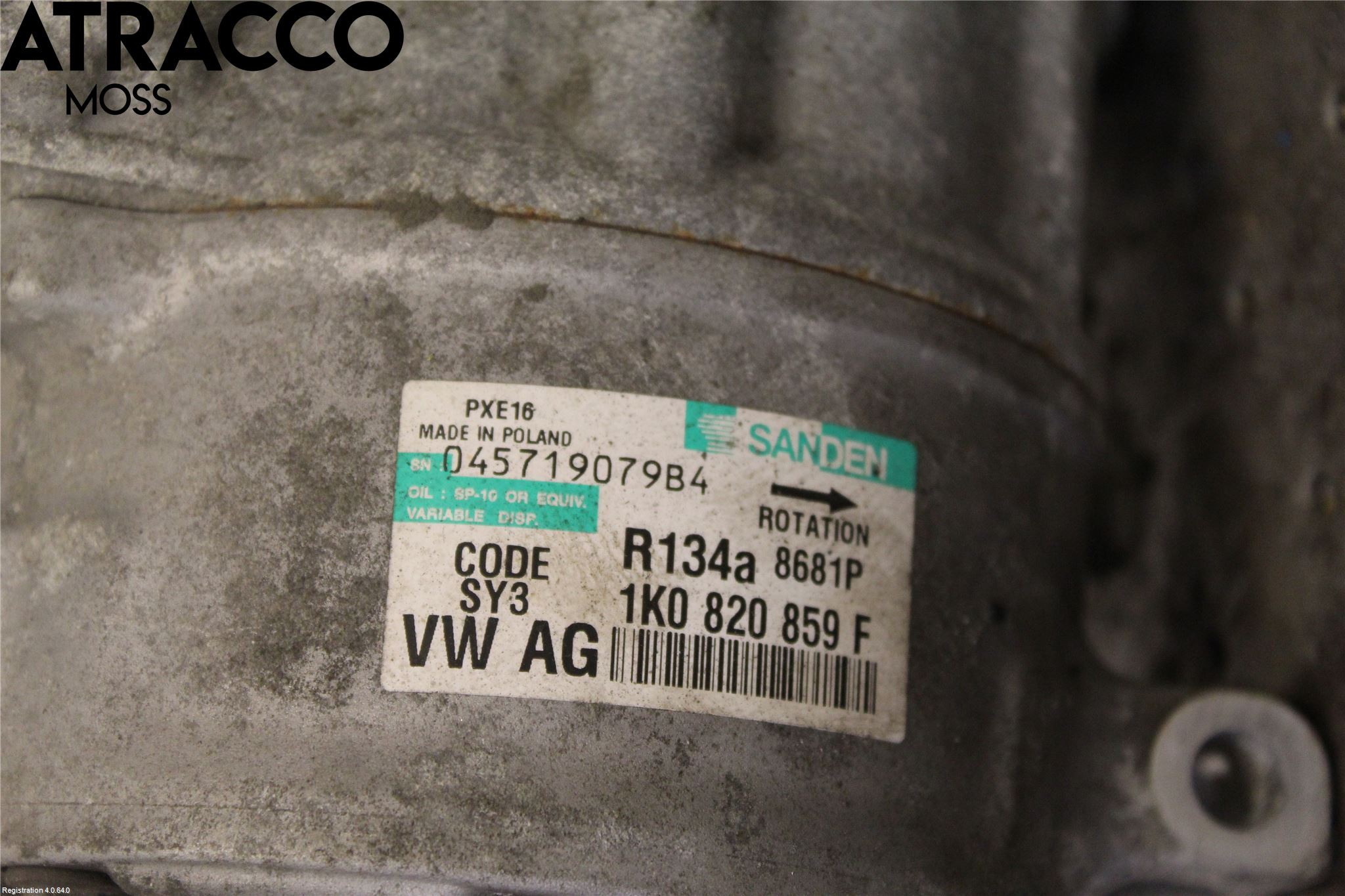 Volkswagen VW TOURAN 03-10 Varme Ac Kompressor