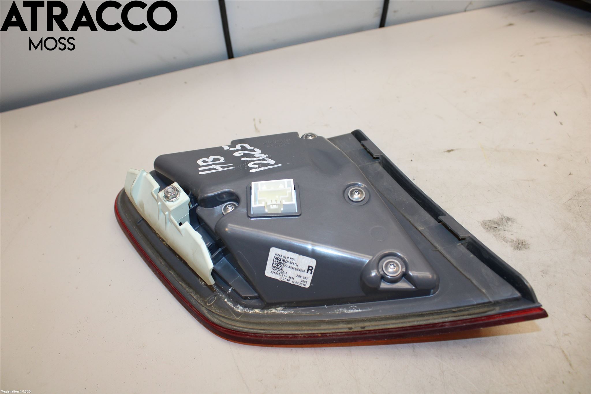 Mercedes-Benz MB B-KLASS (W246/W242) 12-19 Baklykt Høyre  På Luke(Indre)