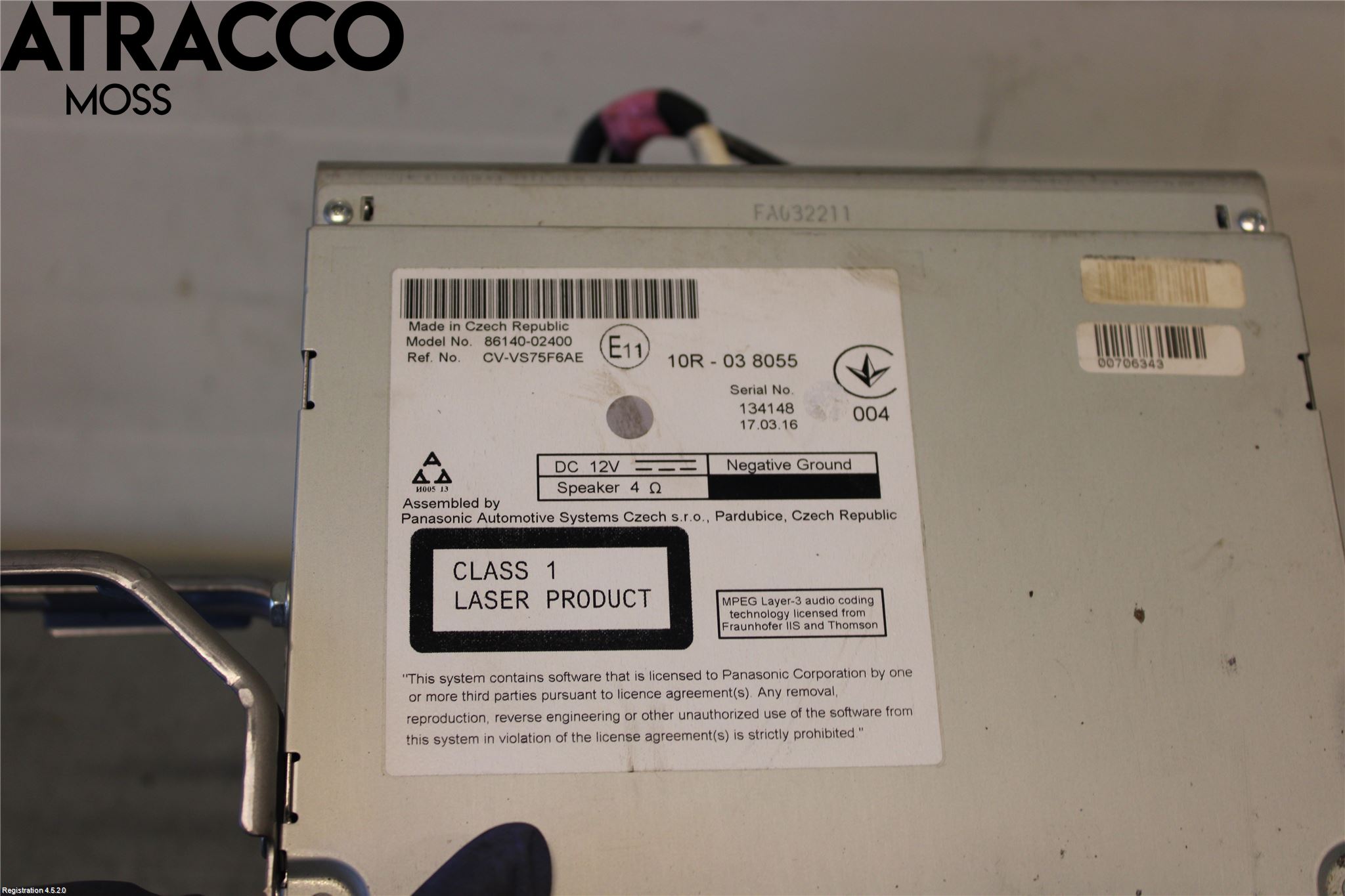 Toyota AURIS 13-19 Stereo Radio Med Cd