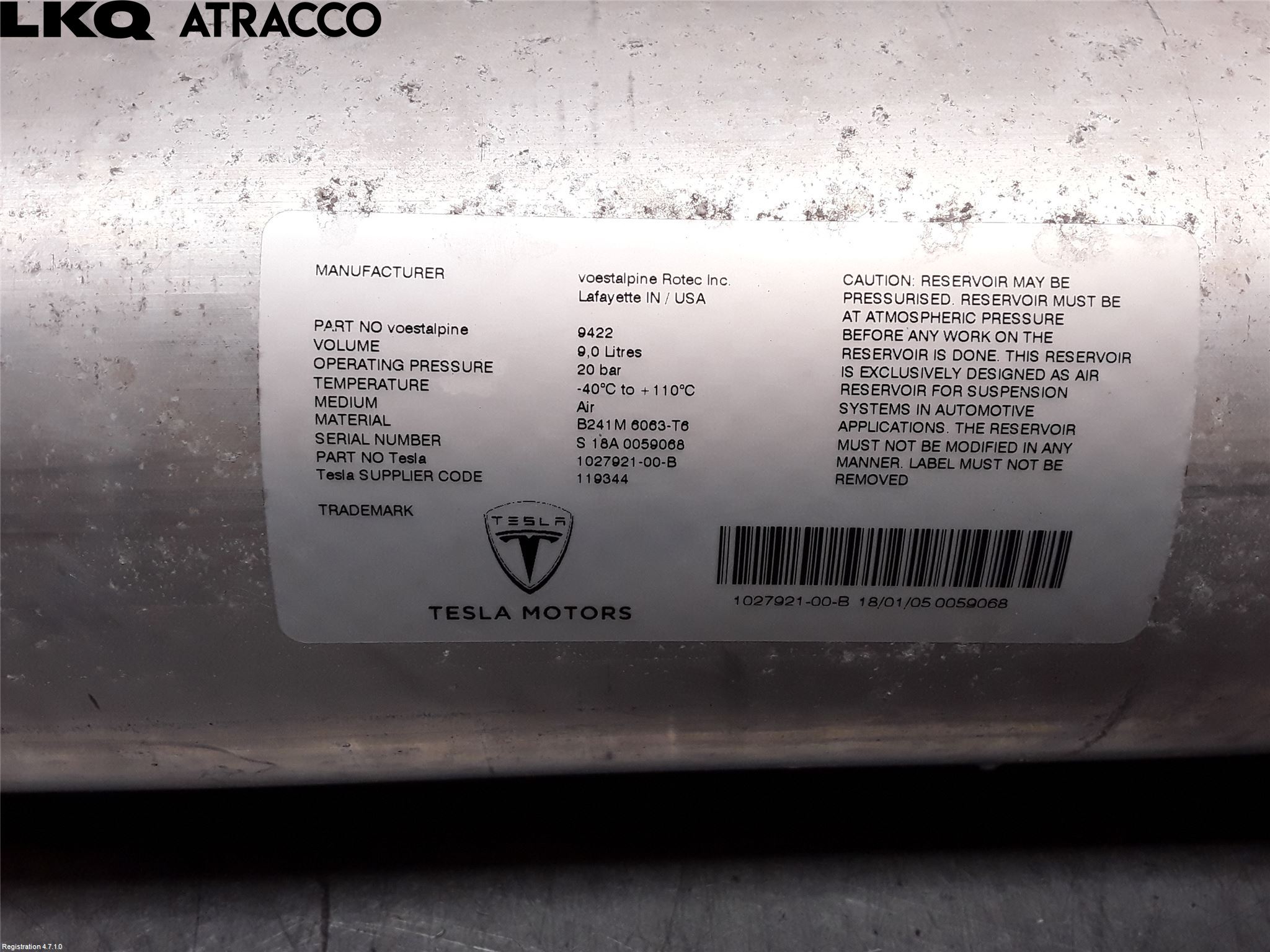 Tesla MODEL X 16- Vacuumtank