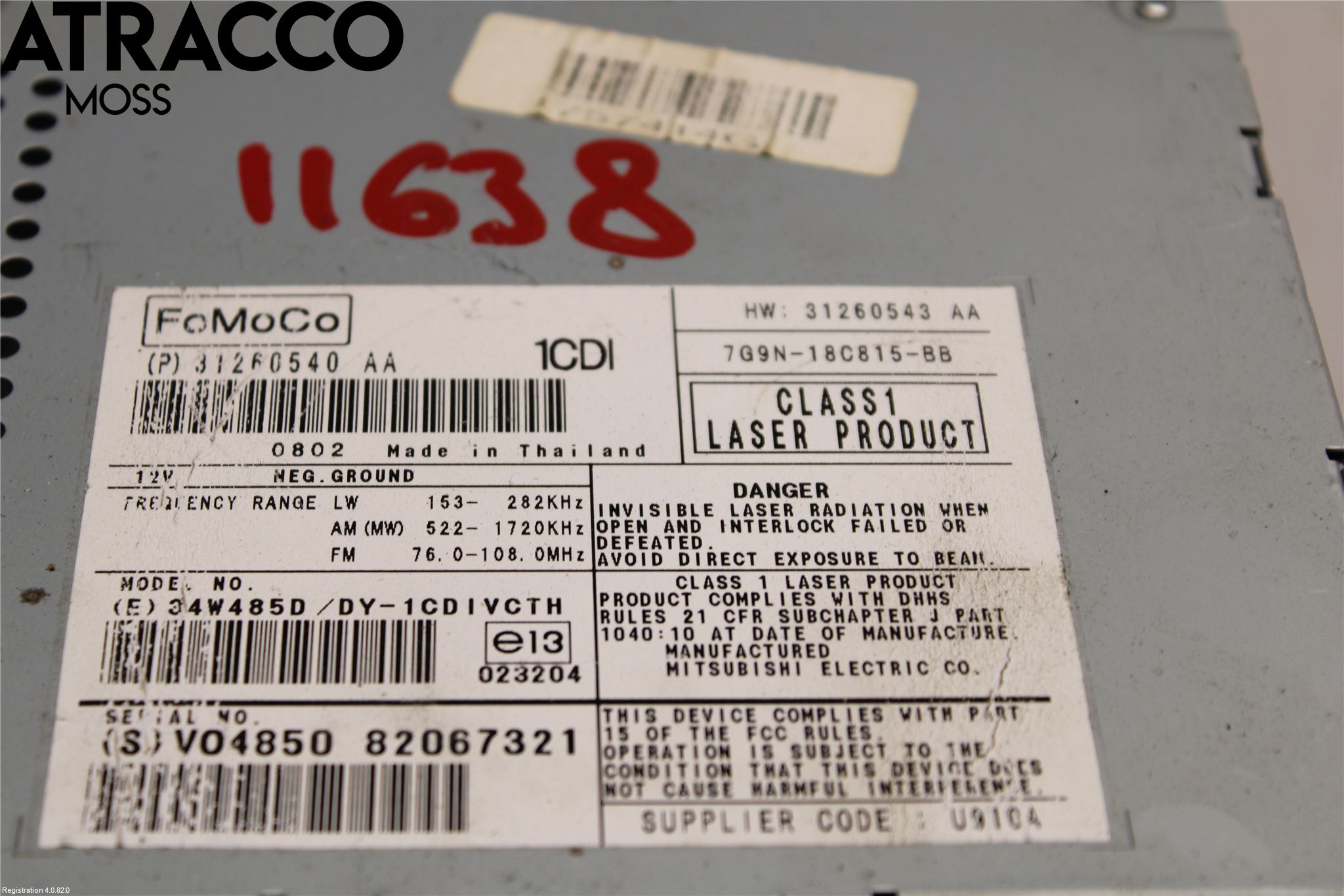 Volvo V70 08-13 Stereo Radio