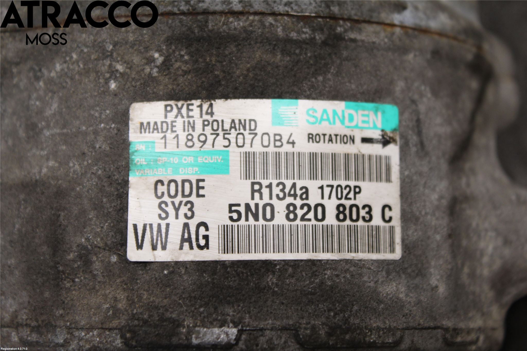 Volkswagen VW PASSAT 05-11 Varme Ac Kompressor