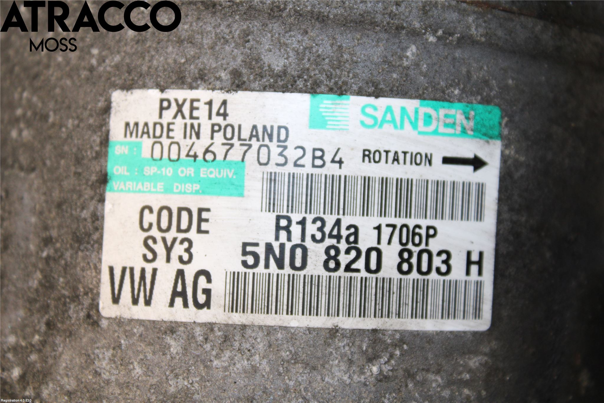 Audi A3/S3 05-13 Varme Ac Kompressor