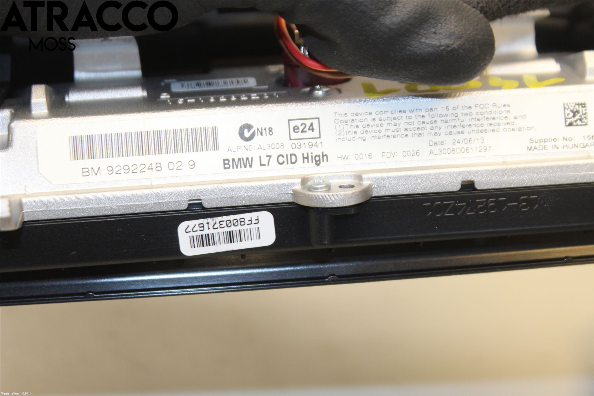 BMW 3 F30/F31/F80 12-19 Multifunktionsdisplay