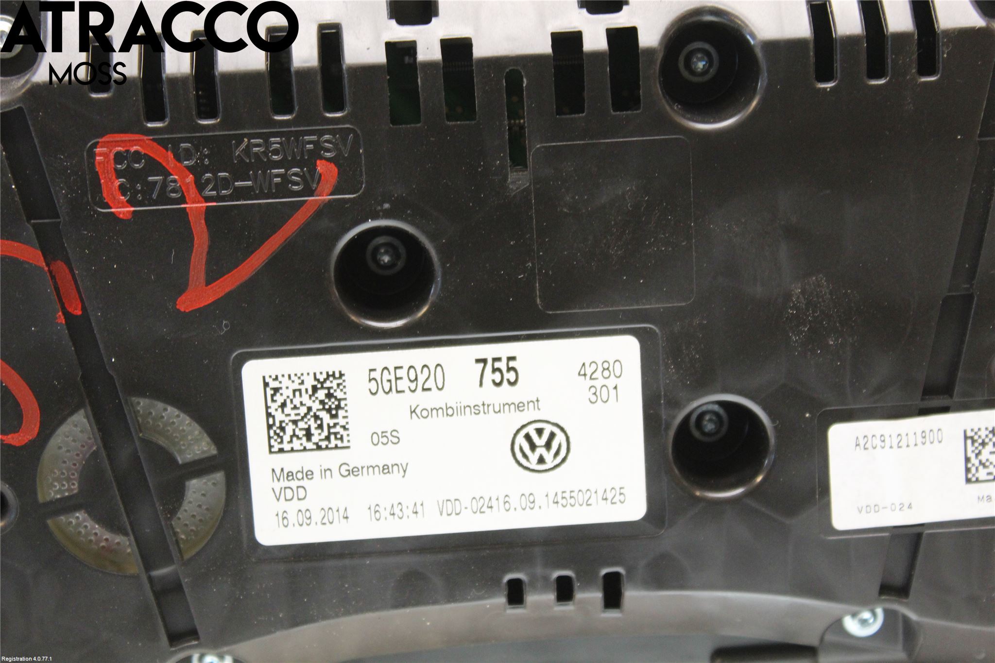 Volkswagen VW GOLF / E-GOLF VII 13-20 Instr Kombinert