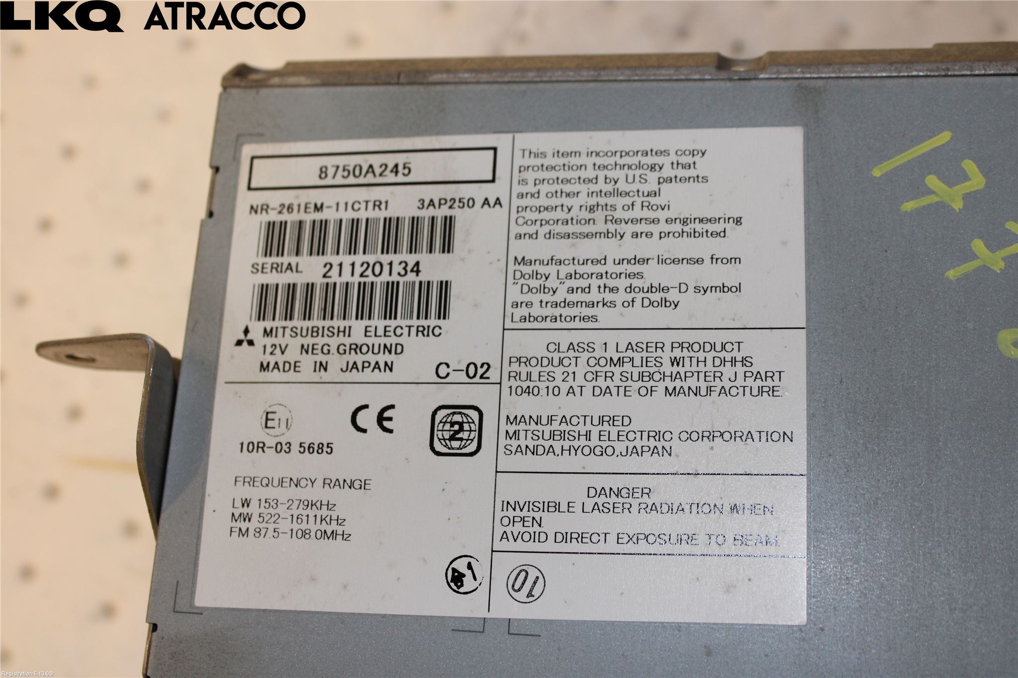 Citroen C4 GRAND PICASSO 07-13 Stereo Radio