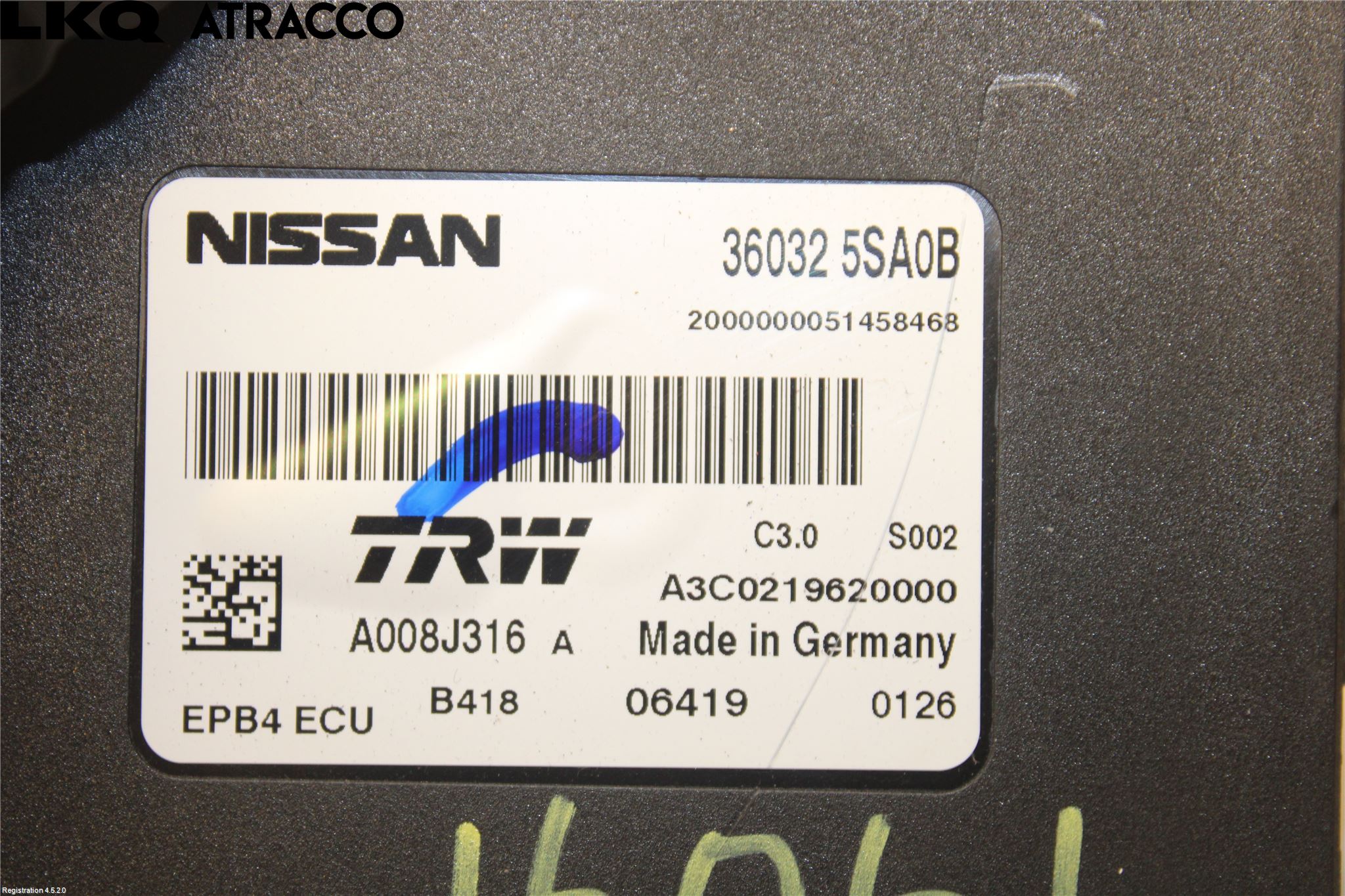 Nissan LEAF 18- Styreenhet Parkering