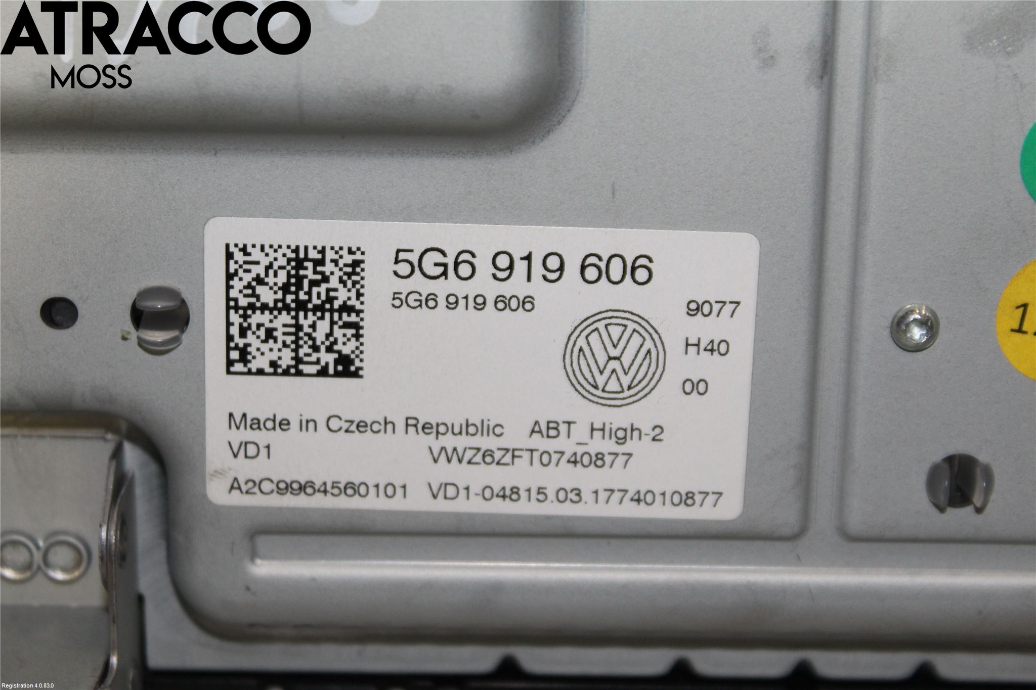 Volkswagen VW GOLF / E-GOLF VII 13-20 Multifunktionsdisplay