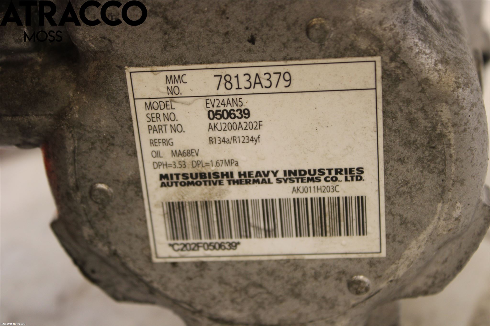 Mitsubishi OUTLANDER 13-21 Varme Ac Kompressor