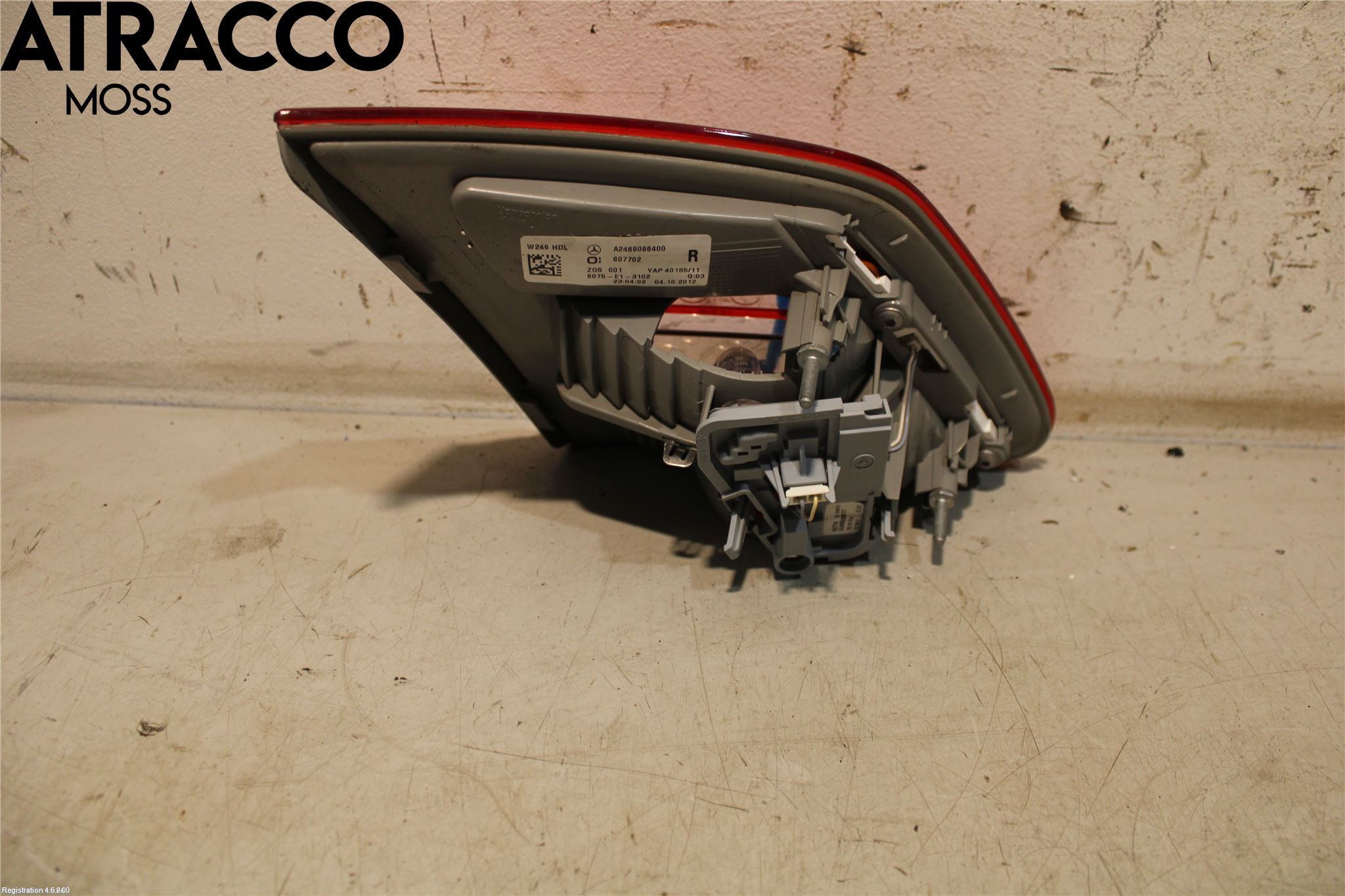 Mercedes-Benz MB B-KLASS (W246/W242) 12-19 Baklykt Høyre  På Luke(Indre)