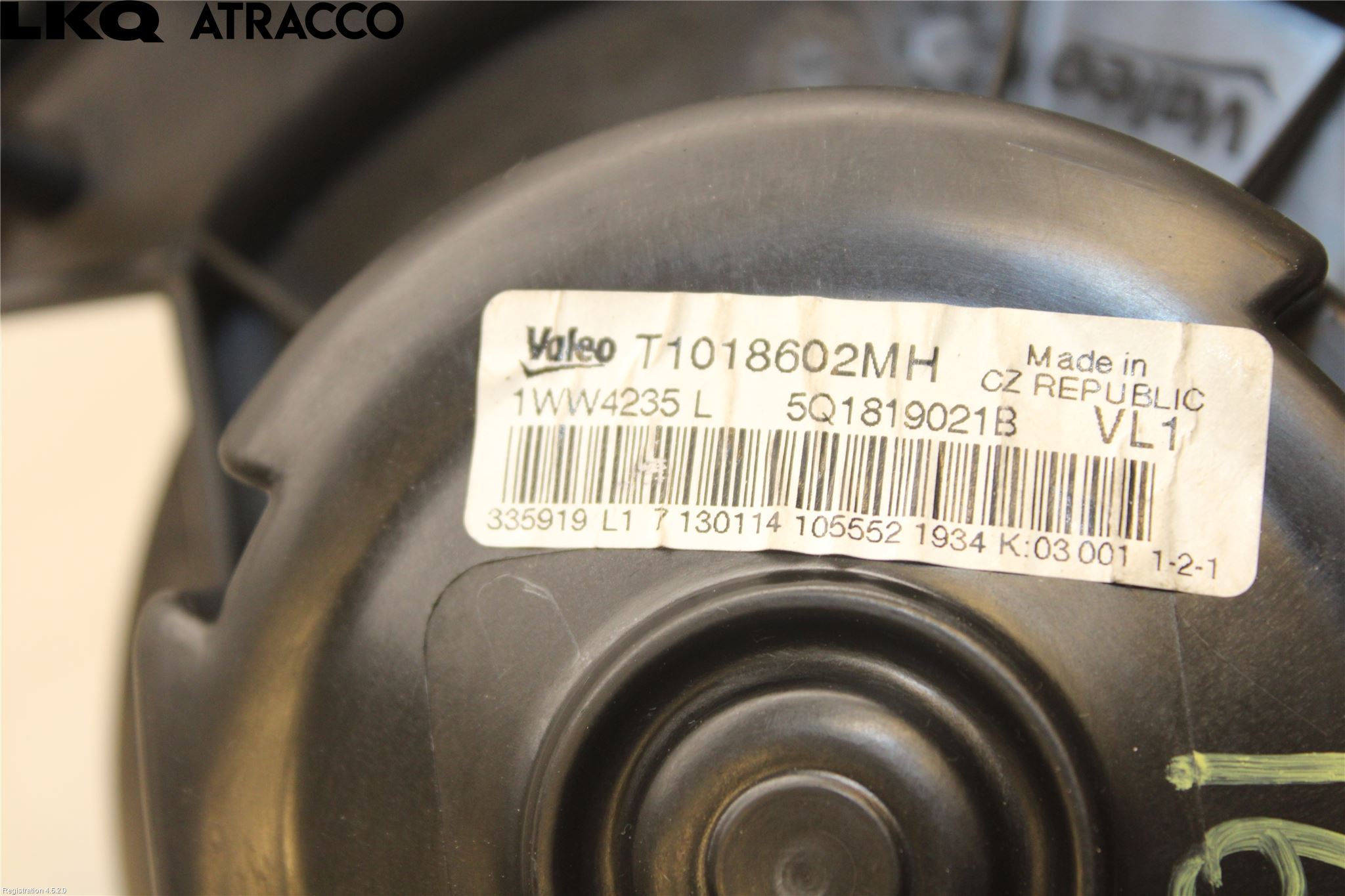 Volkswagen VW GOLF / E-GOLF VII 13-20 Varme Ac Varmeapparatvifte