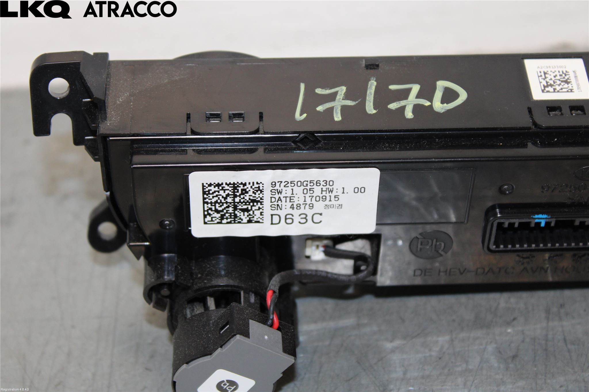 Kia NIRO (DE) 17-22 Varme Ac Betjening-Display