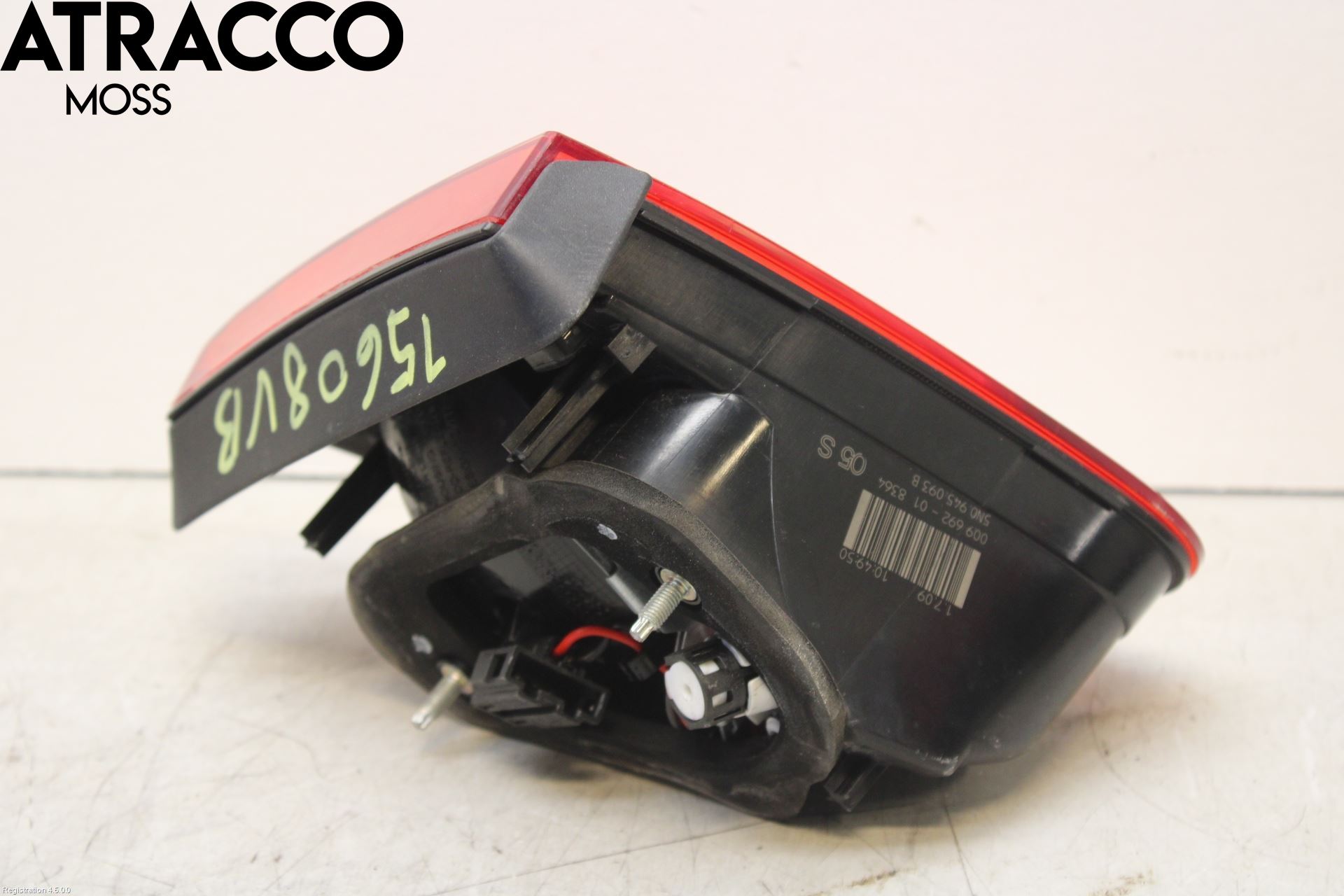 Volkswagen VW TIGUAN 07-16 Baklykt Venstre  På Luke(Indre