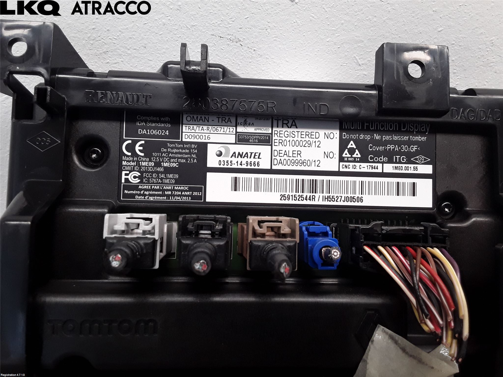 Renault CAPTUR 13-19 Multifunktionsdisplay