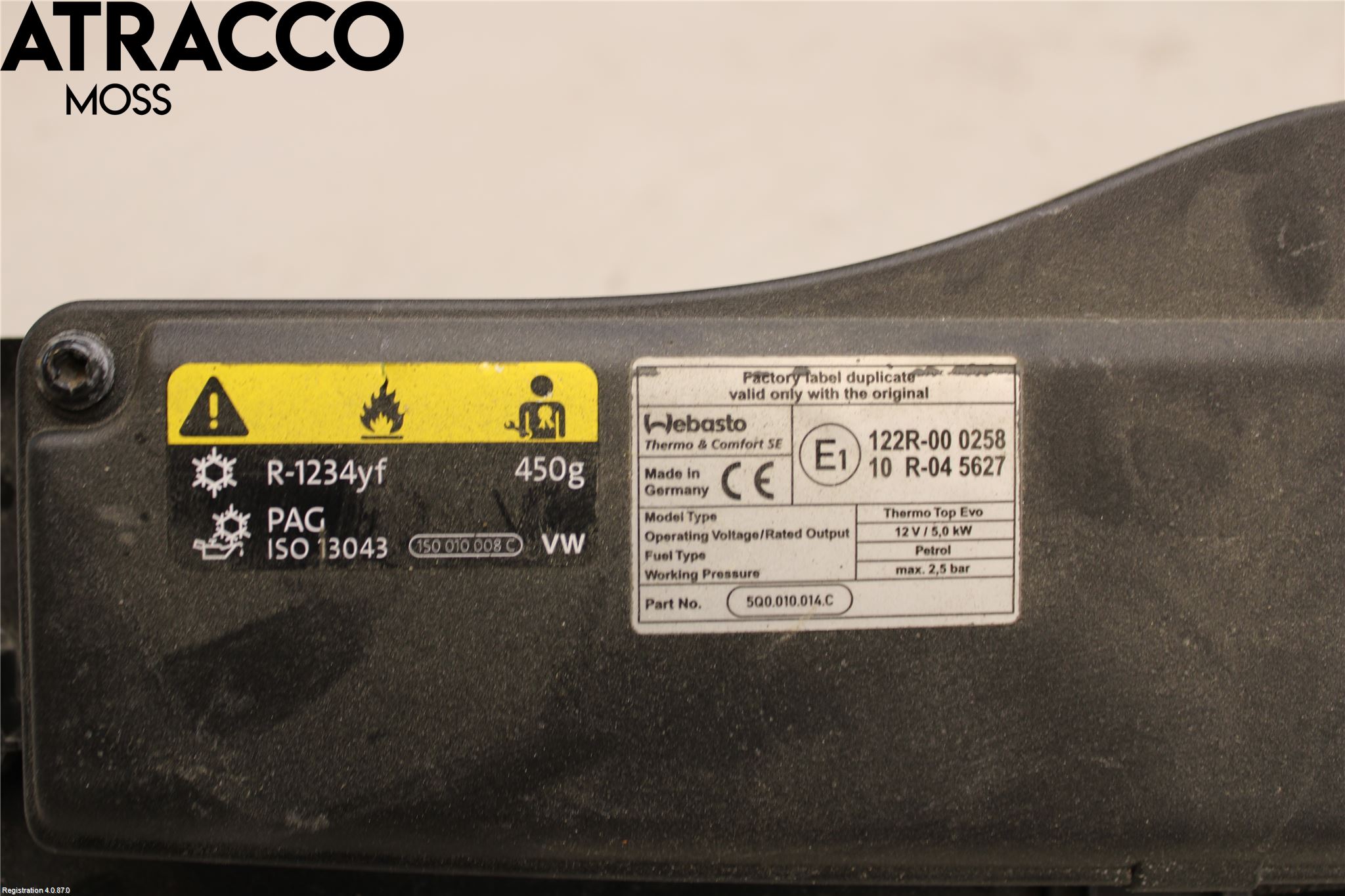 Volkswagen VW GOLF / E-GOLF VII 13-20 Luftstyring Front