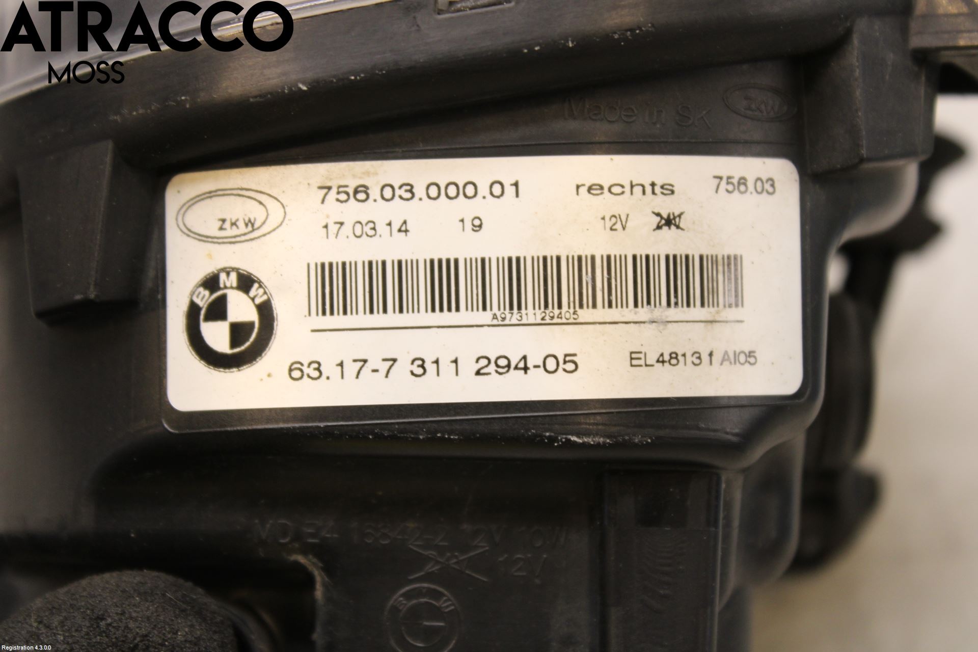 BMW 5 F10/F11/F18 09-17 Frontlykt-Kurve-Tåkelys