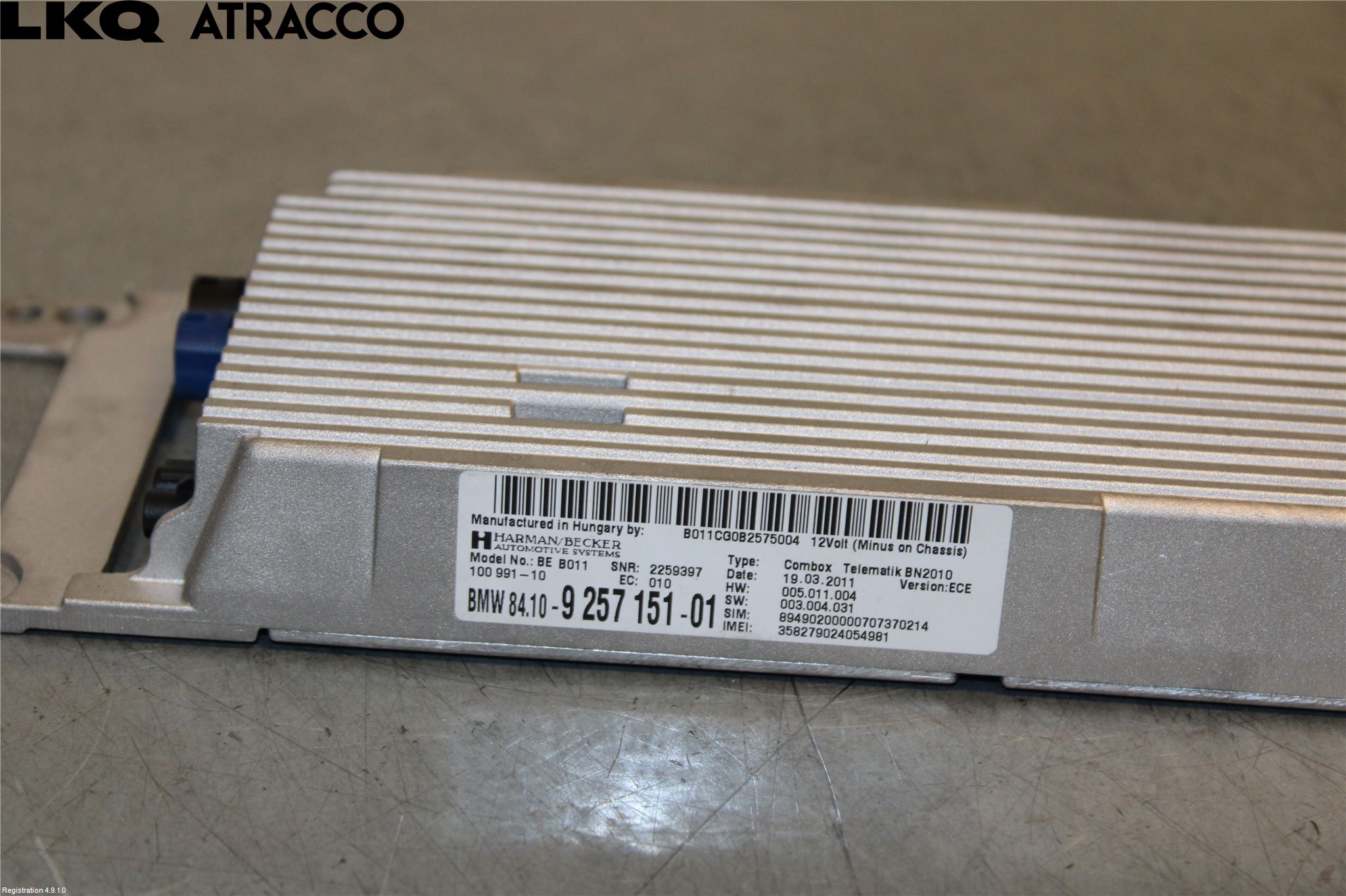 BMW 5 F10/F11/F18 09-17 Stereo Forsterker