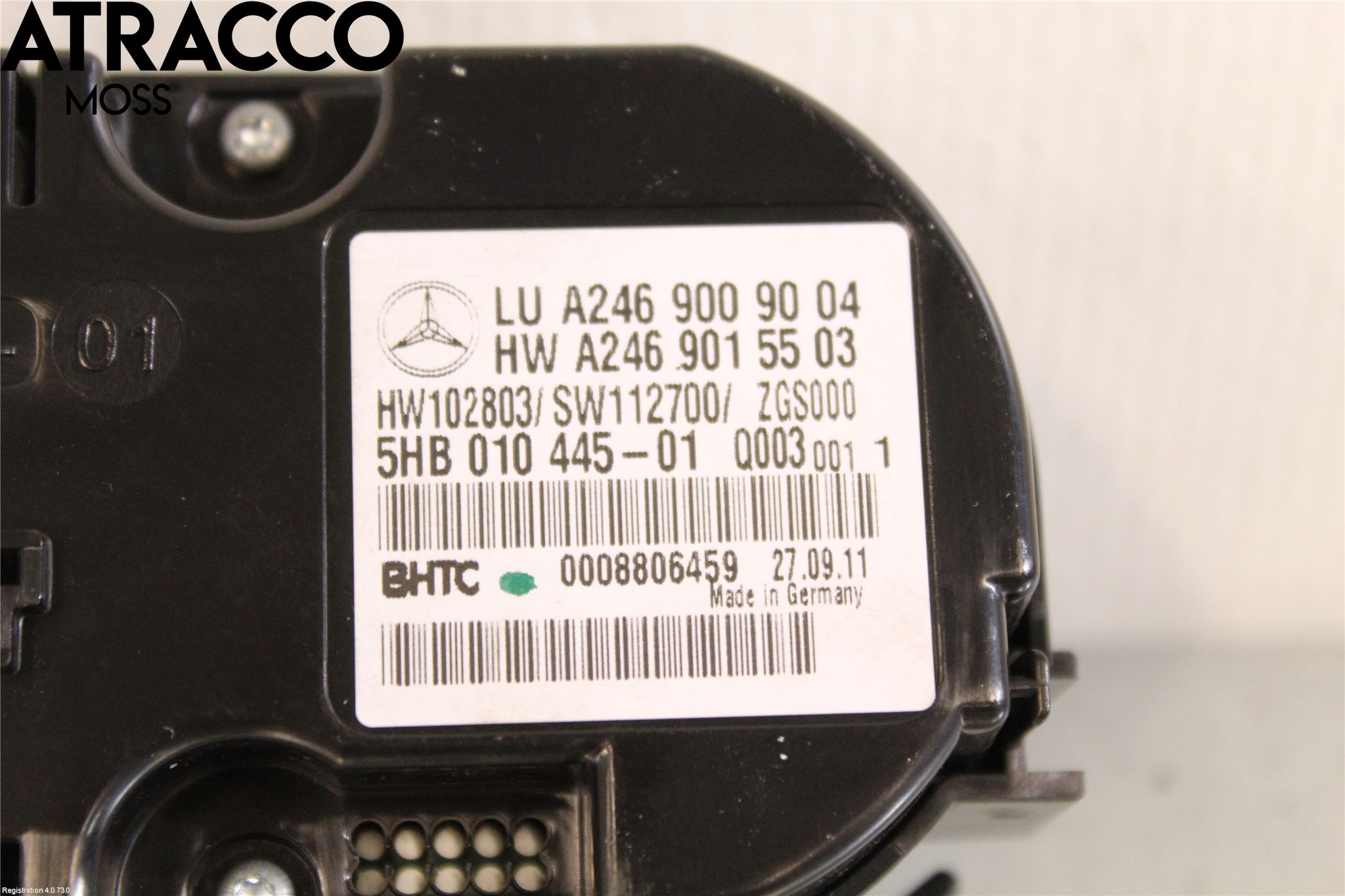 Mercedes-Benz MB B-KLASS (W246/W242) 12-19 Varme Ac Betjening-Display