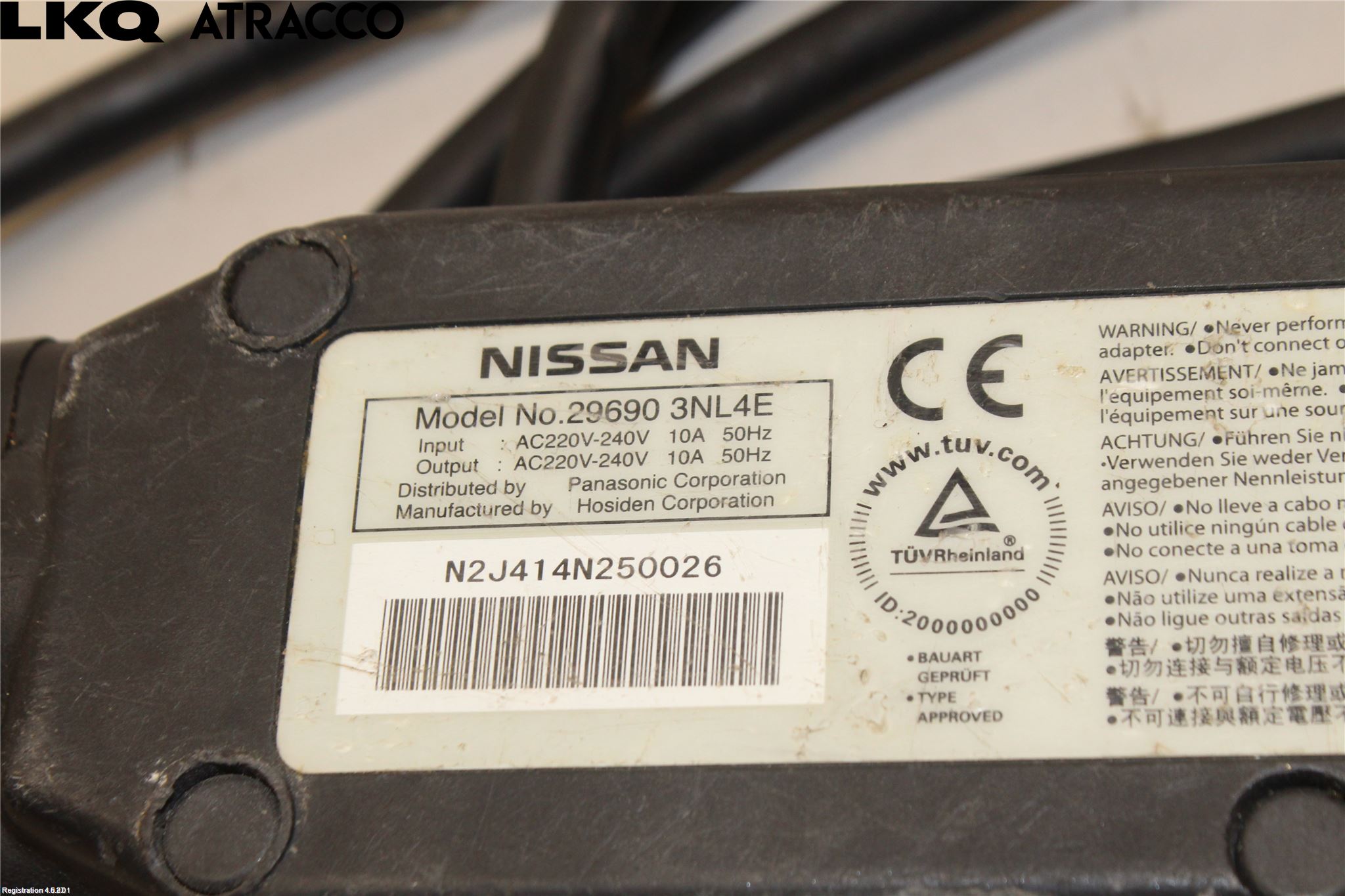 Nissan LEAF 11-17 Laddkabel Elbil