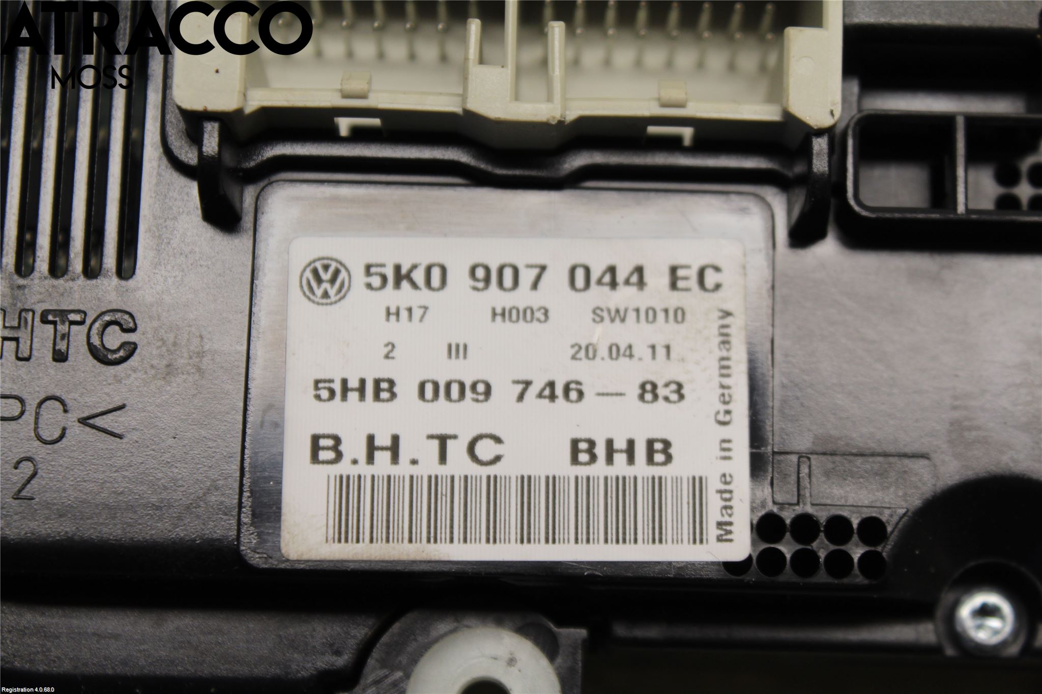 Volkswagen VW TOURAN 10-15 Varme Ac Betjening-Display