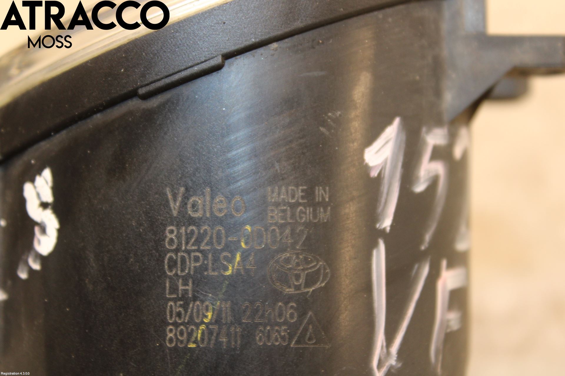 Toyota AURIS 10-12 Frontlykt-Kurve-Tåkelys