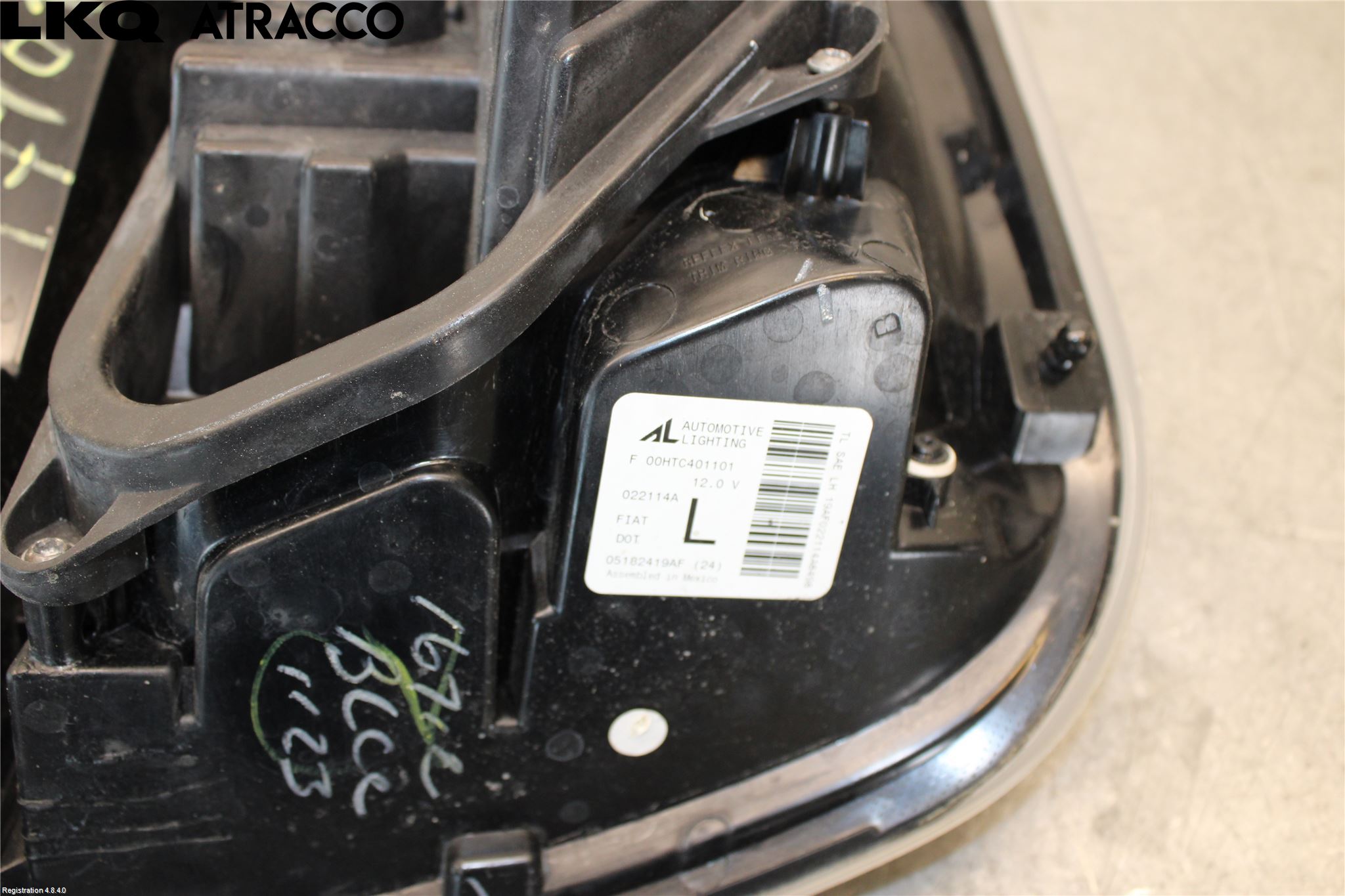 Fiat 500 07- Baklykt Venstre