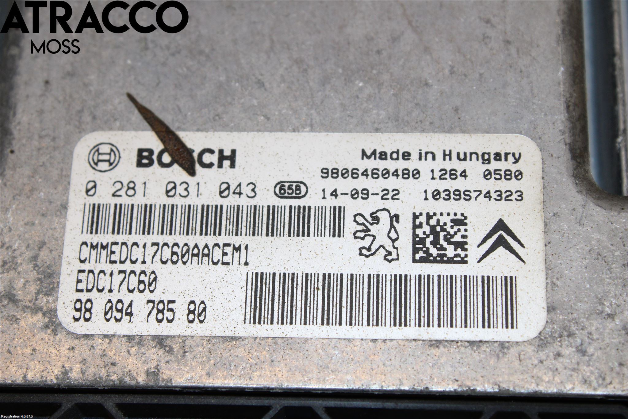 Peugeot 308 14-21 Styreenhet Innsprøytning