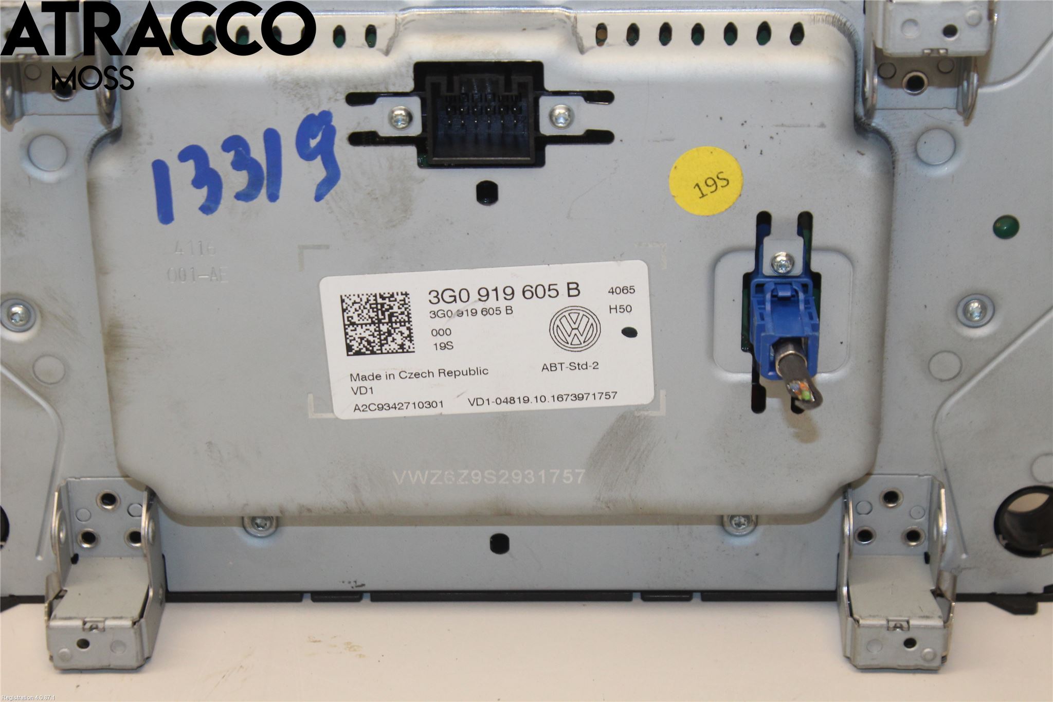 Volkswagen VW GOLF / E-GOLF VII 13-20 Multifunktionsdisplay