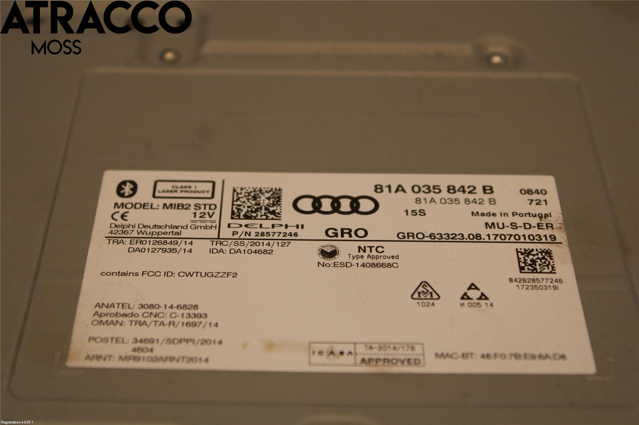 Audi A3/S3 8V 13-20 Stereo Dvd Spiller