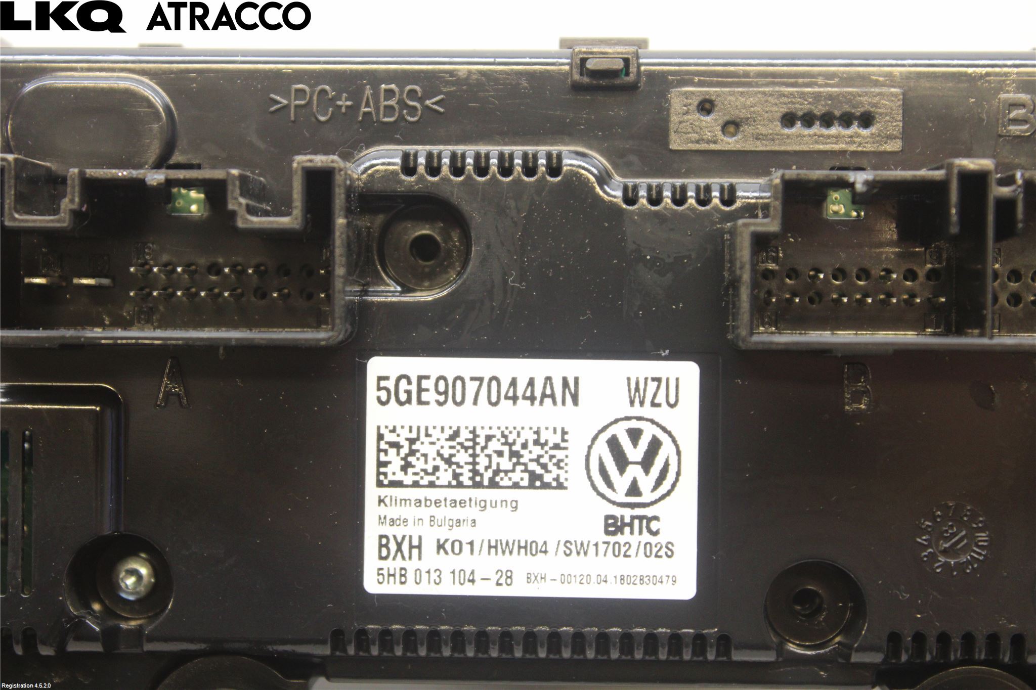 Volkswagen VW GOLF / E-GOLF VII 13-20 Varme Ac Betjening-Display
