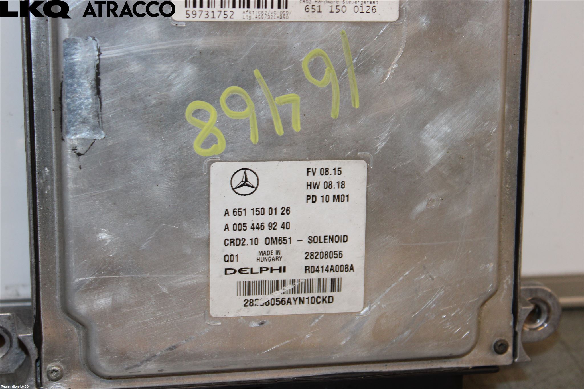 Mercedes-Benz MB C-KLASS (W204) 07-15 Styreenhet Innsprøytning