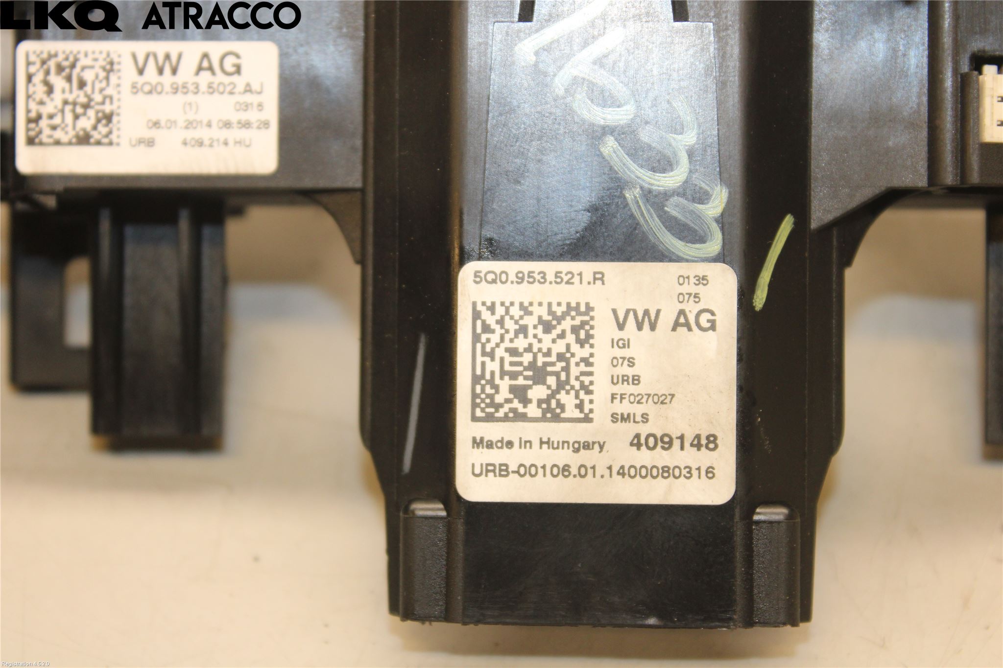 Volkswagen VW GOLF / E-GOLF VII 13-20 Bryter Ratt Kombi H Og V