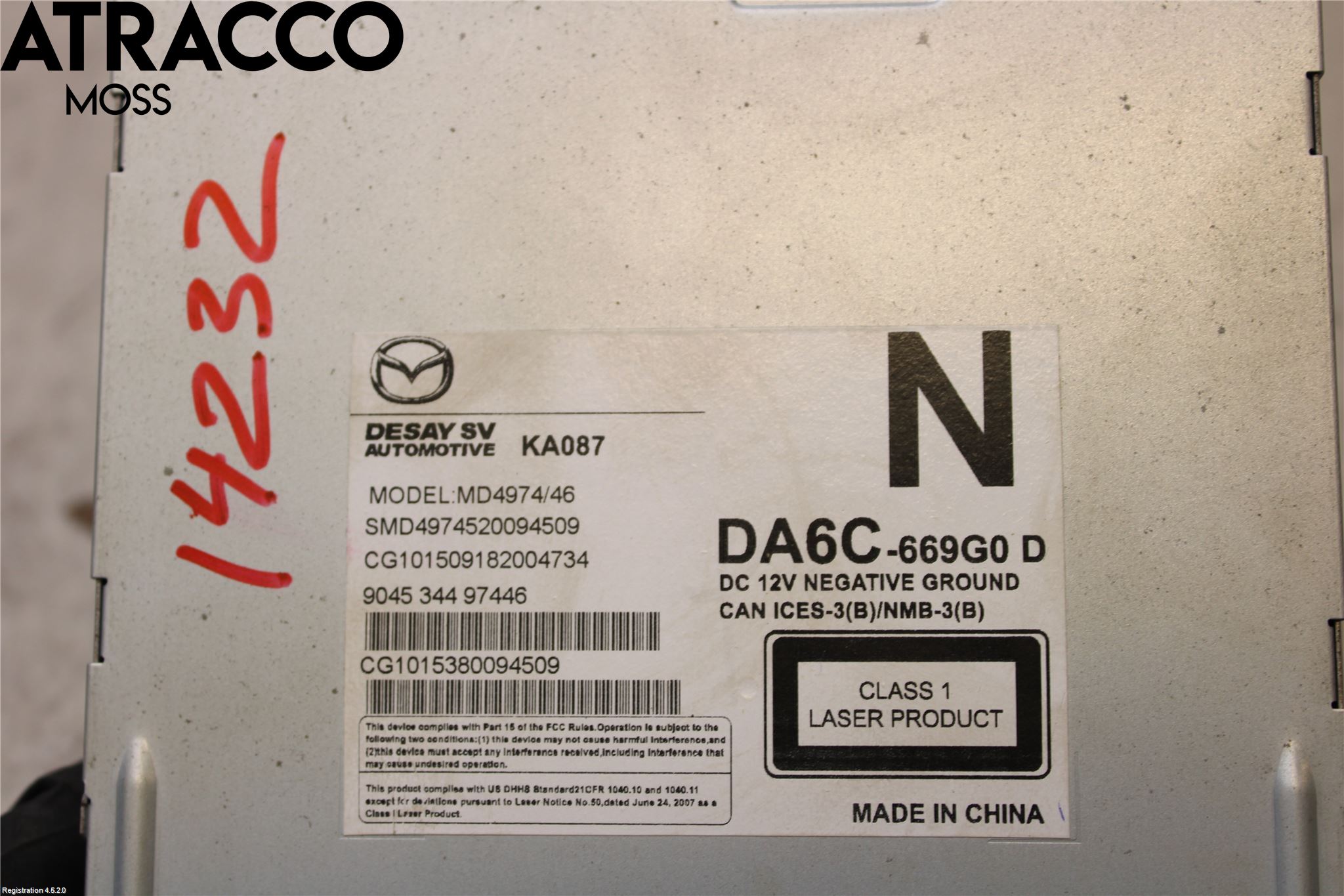 Mazda CX-3 Stereo Radio Med Cd