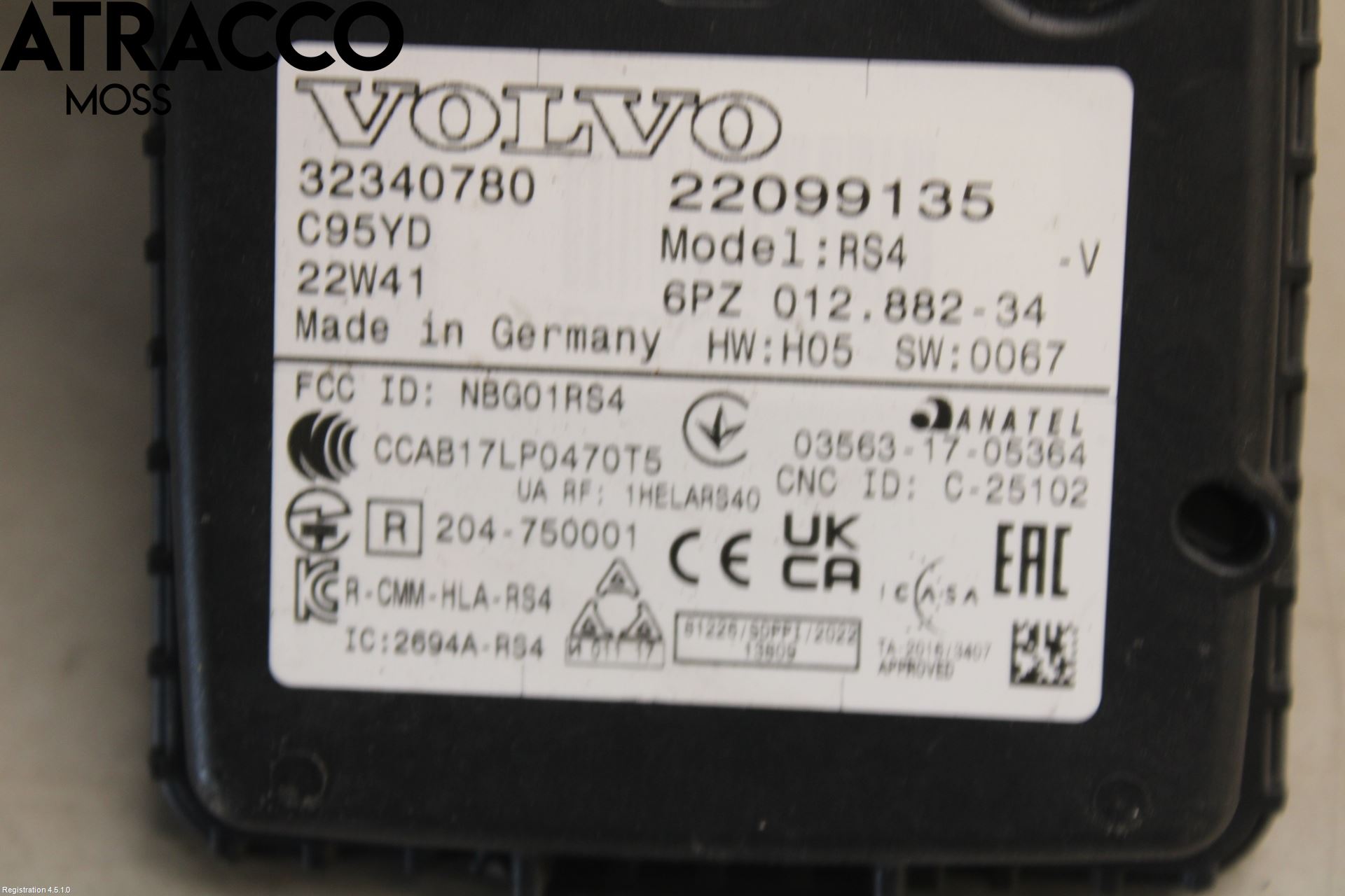 Volvo XC40/RECHARGE 18- Sensor Regnsensor