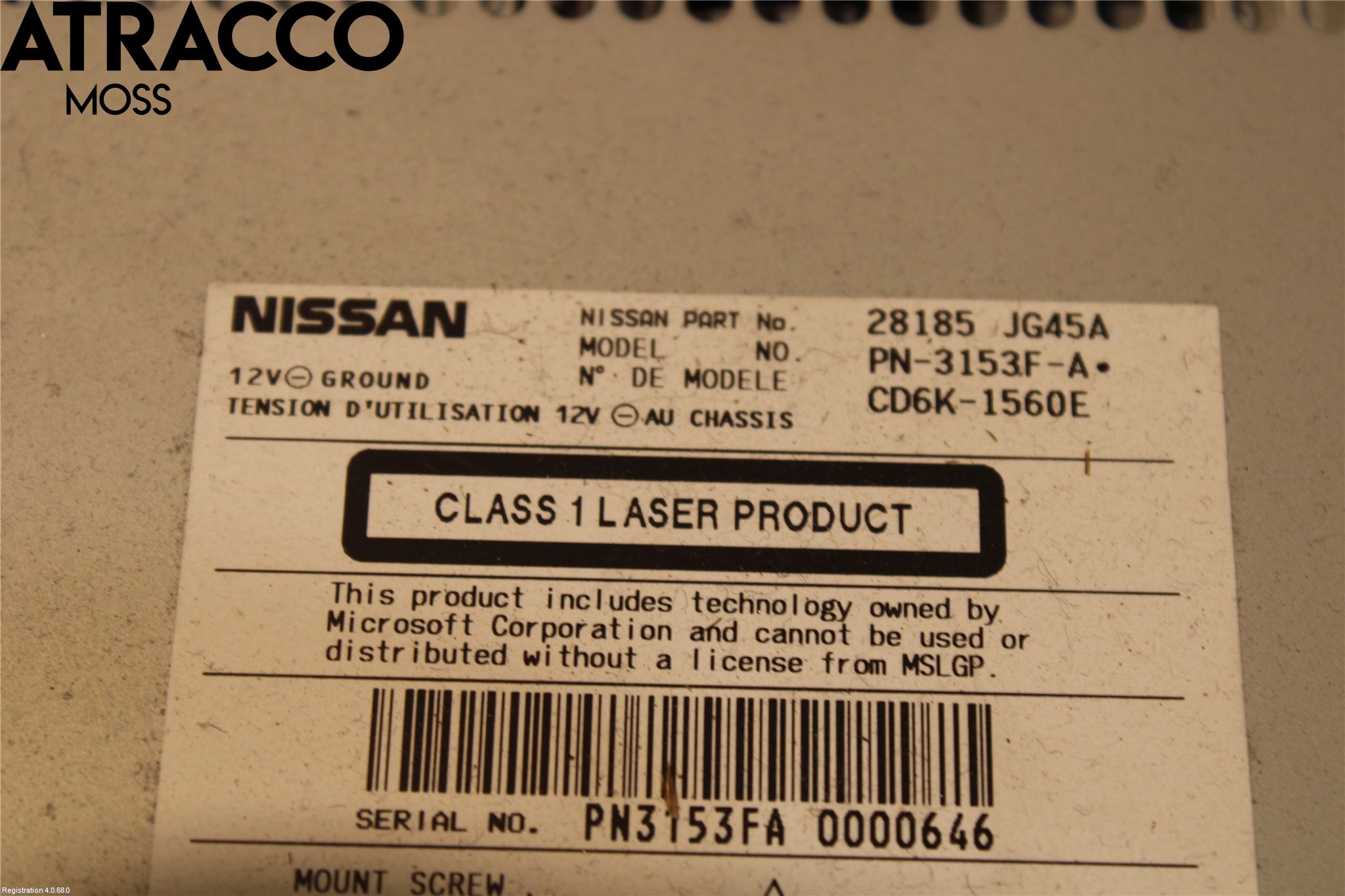 Nissan QASHQAI+2  08-10 Stereo Radio Med Cd