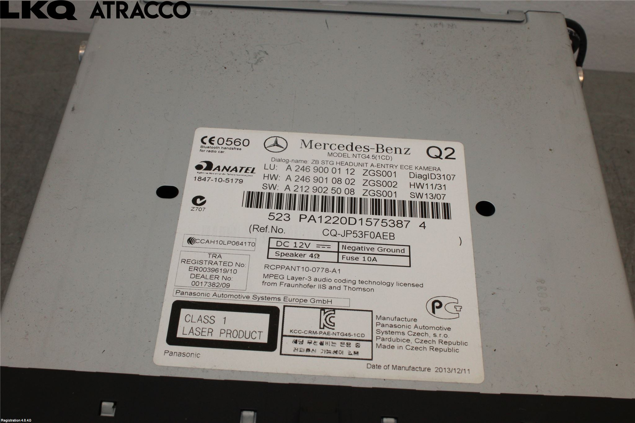 Mercedes-Benz MB GLA-KLASS (X156) 13-20 Stereo Radio