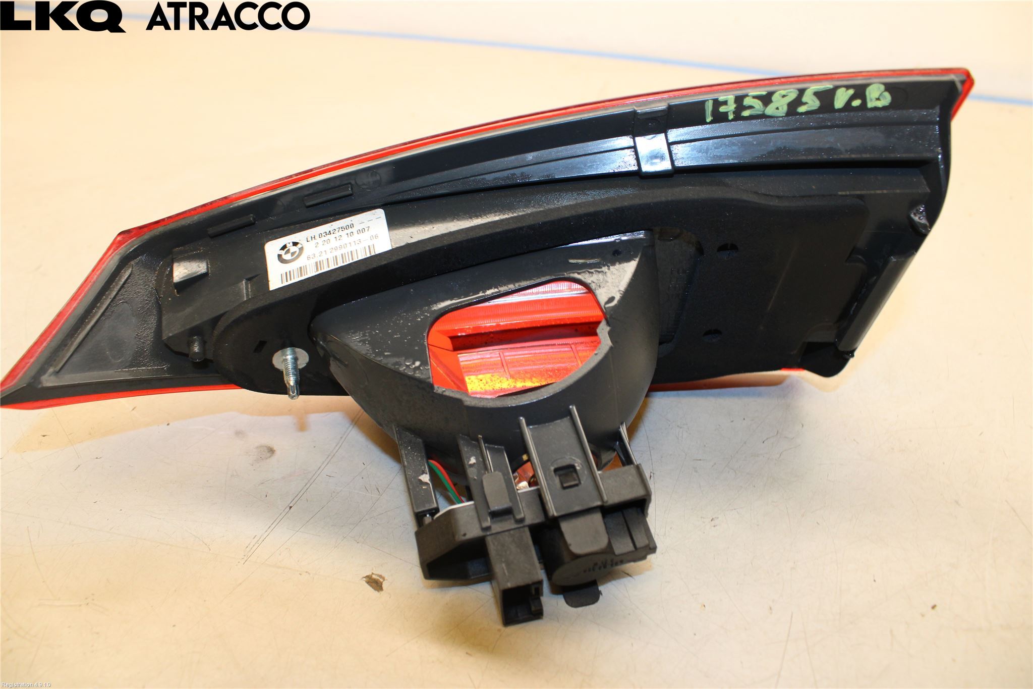 BMW X1 E84 10-15 Baklykt Venstre  På Luke(Indre