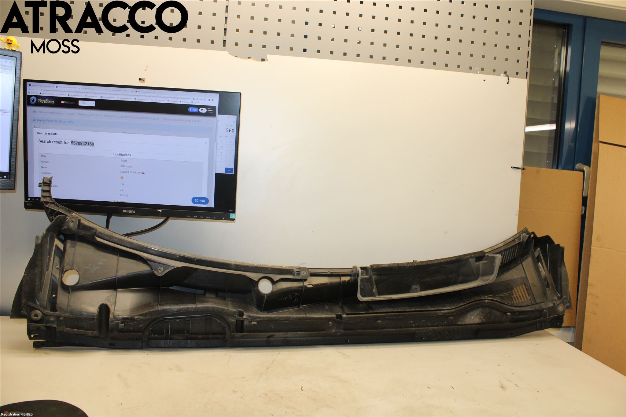 Toyota RAV 4 06-12 Visker Deksel-Grill-Under Frr