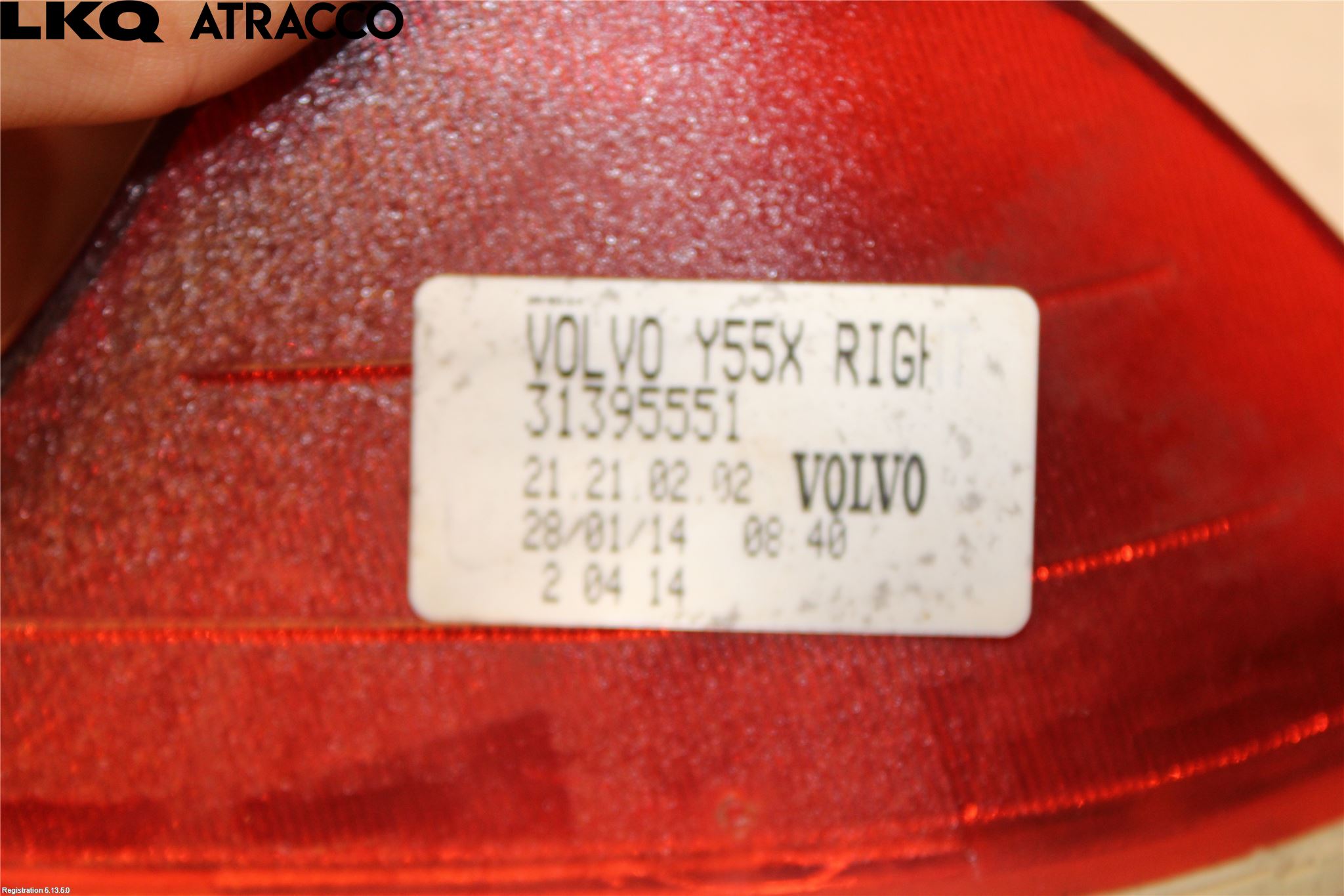 Volvo V40 12-19 Baklykt Ryggelys-Tåkelys