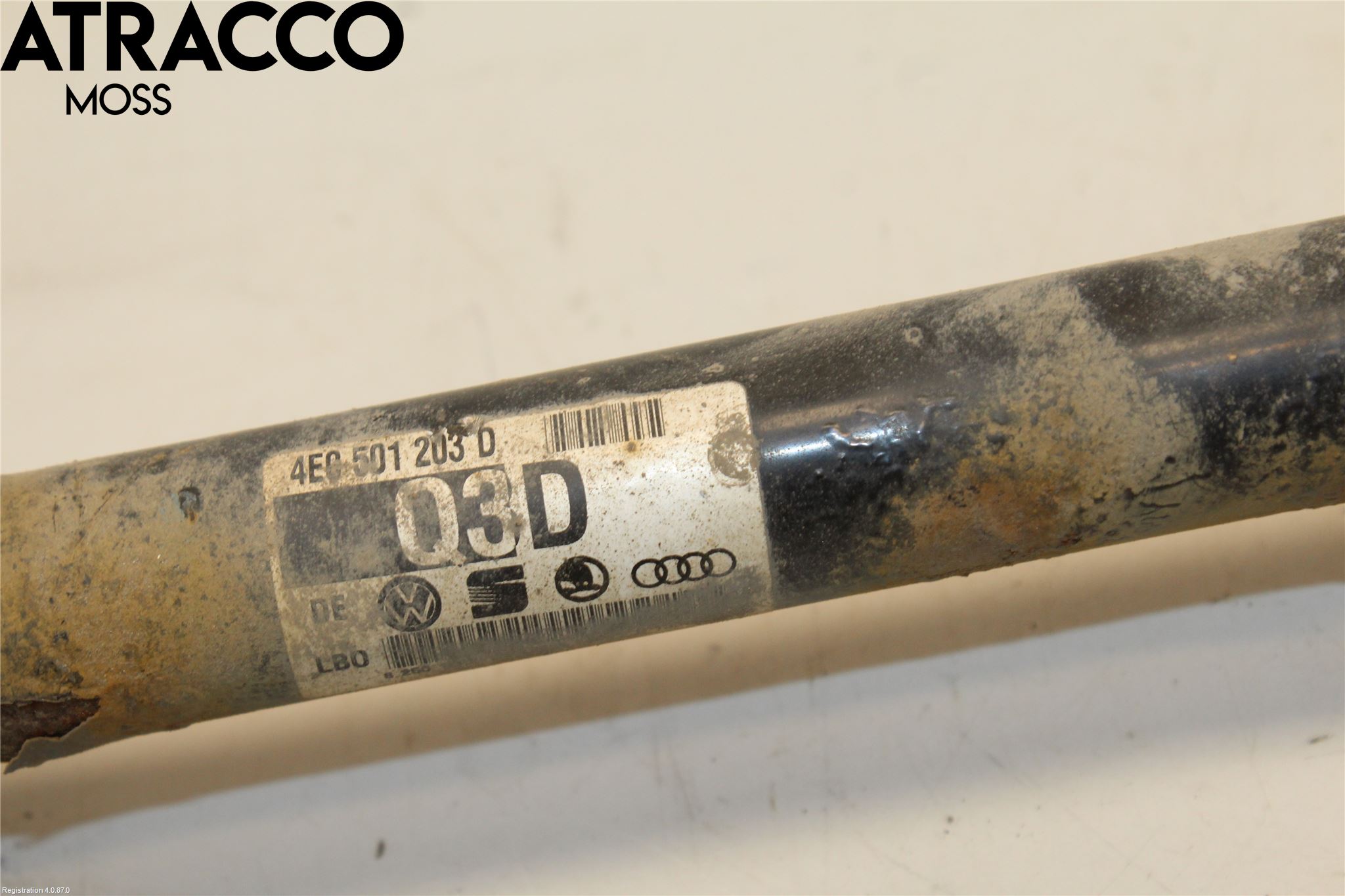 Audi A8/S8 4E  02-09 Drivaksel Bak Kompl Høyre