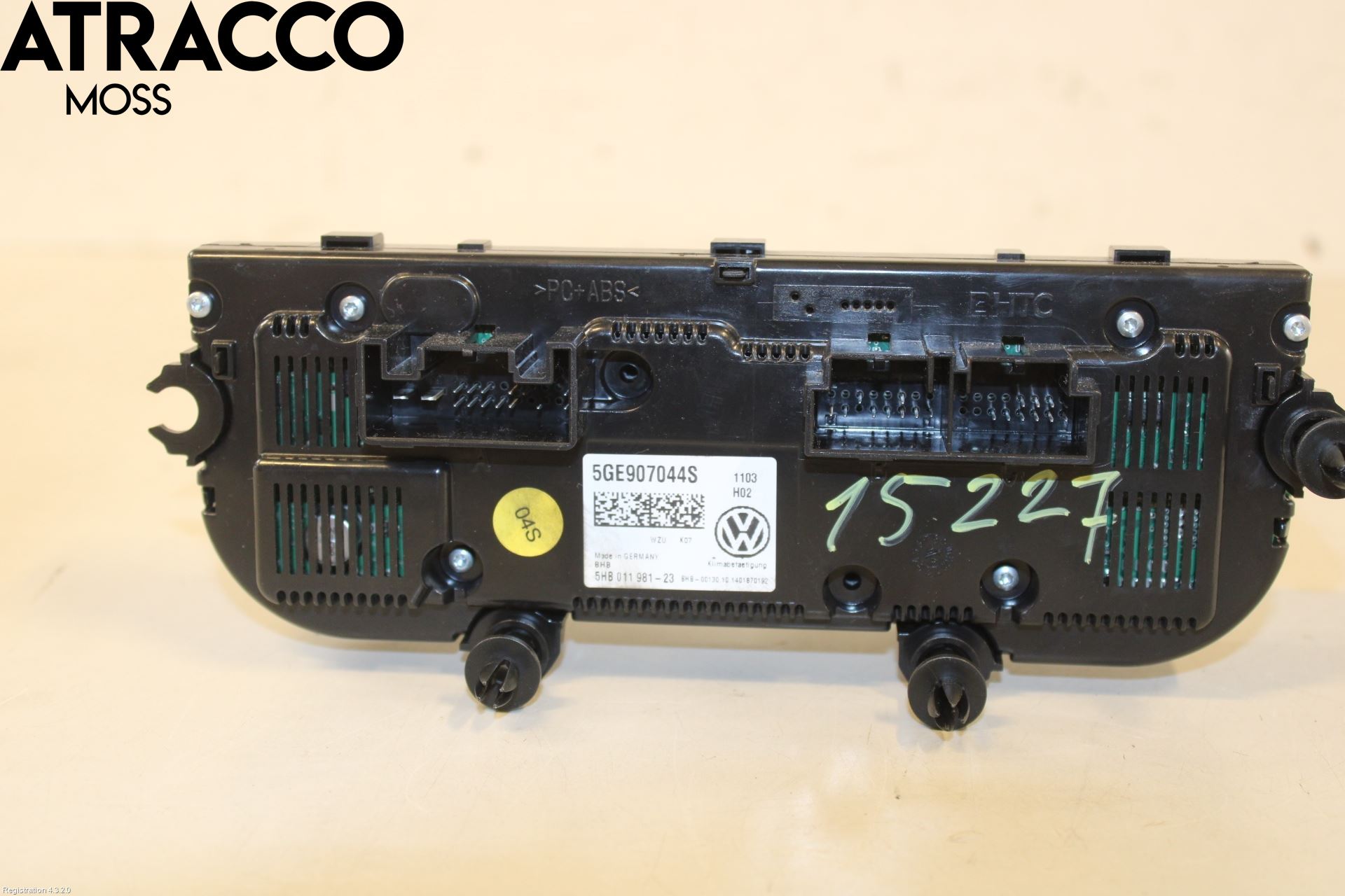 Volkswagen VW GOLF / E-GOLF VII 13-20 Varme Ac Betjening-Display