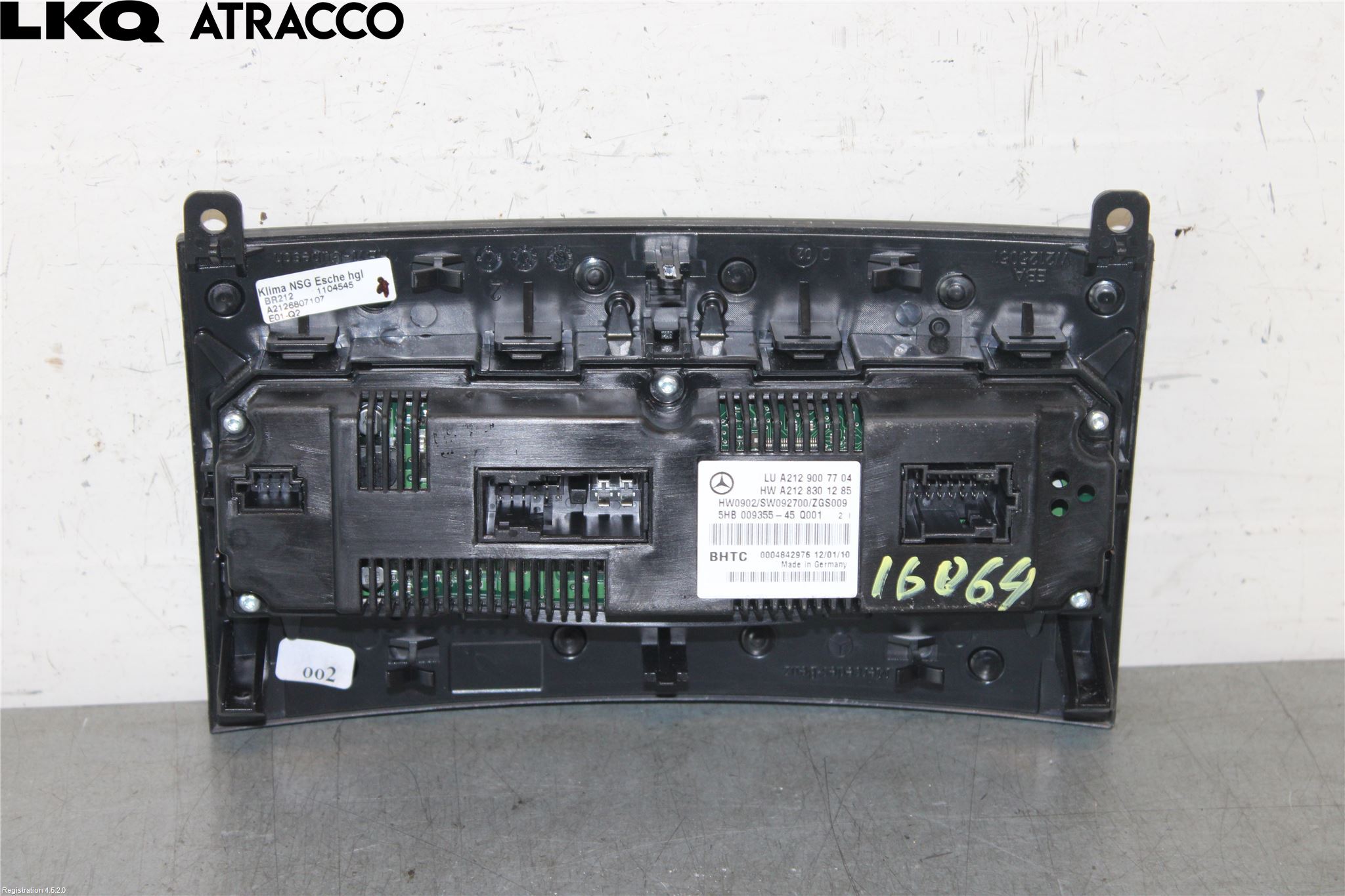Mercedes-Benz MB E-KLASS (W212) 09-16 Varme Ac Betjening-Display