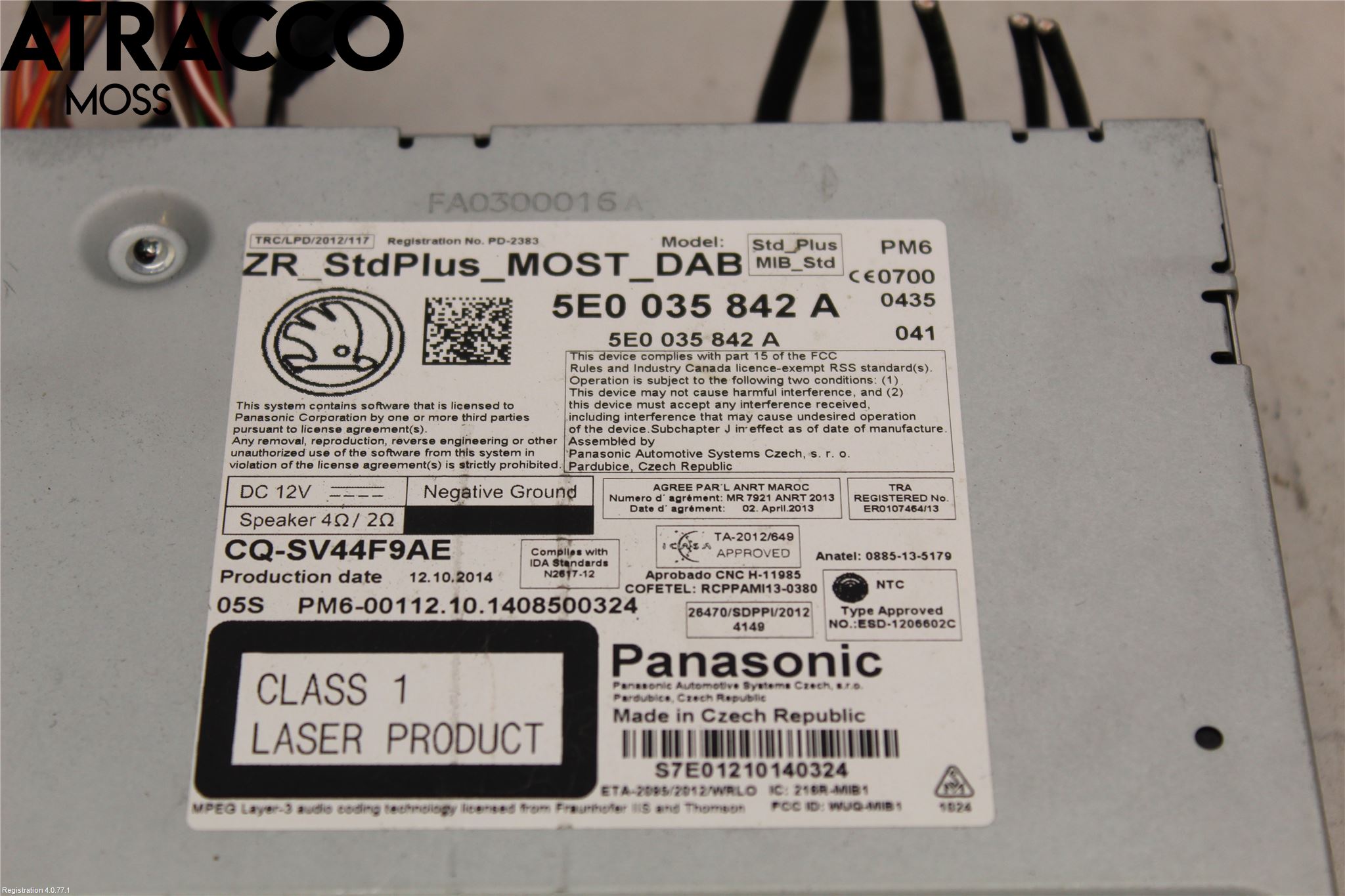 Skoda OCTAVIA (5E) 13-20 Stereo Radio Med Cd