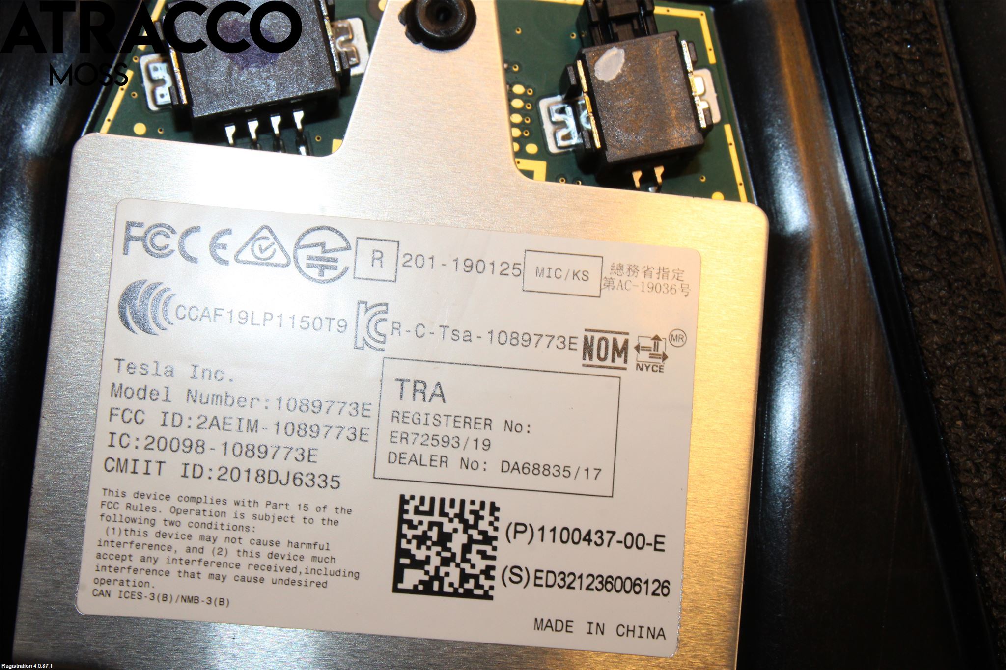 Tesla MODEL 3 17- Parkeringshjelp Kamera