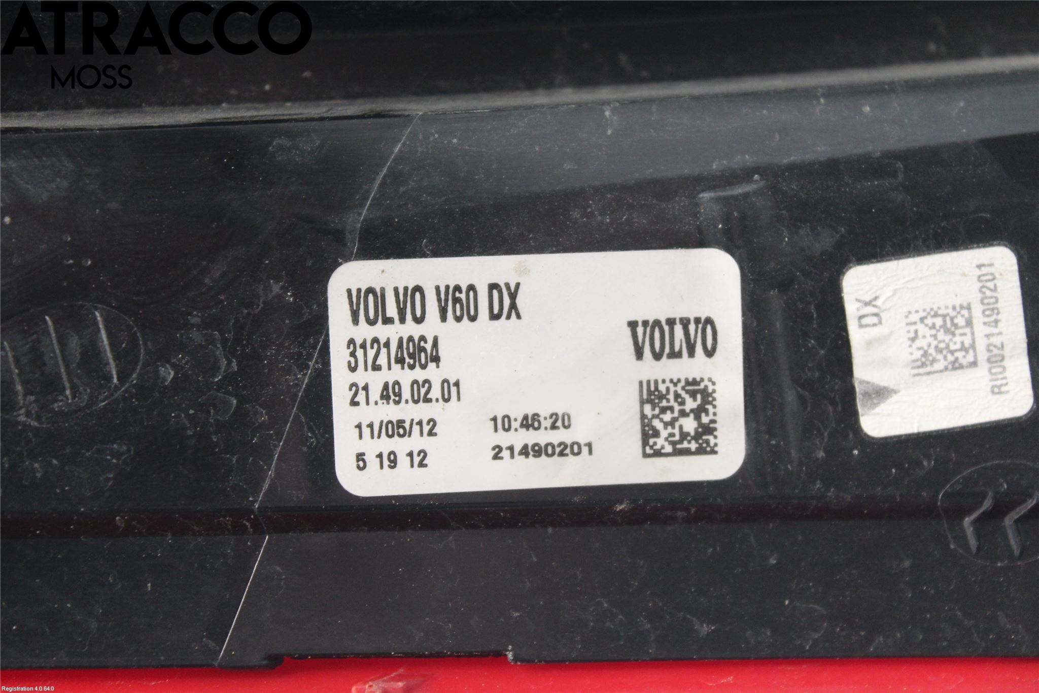 Volvo V60 11-13 Baklykt Høyre