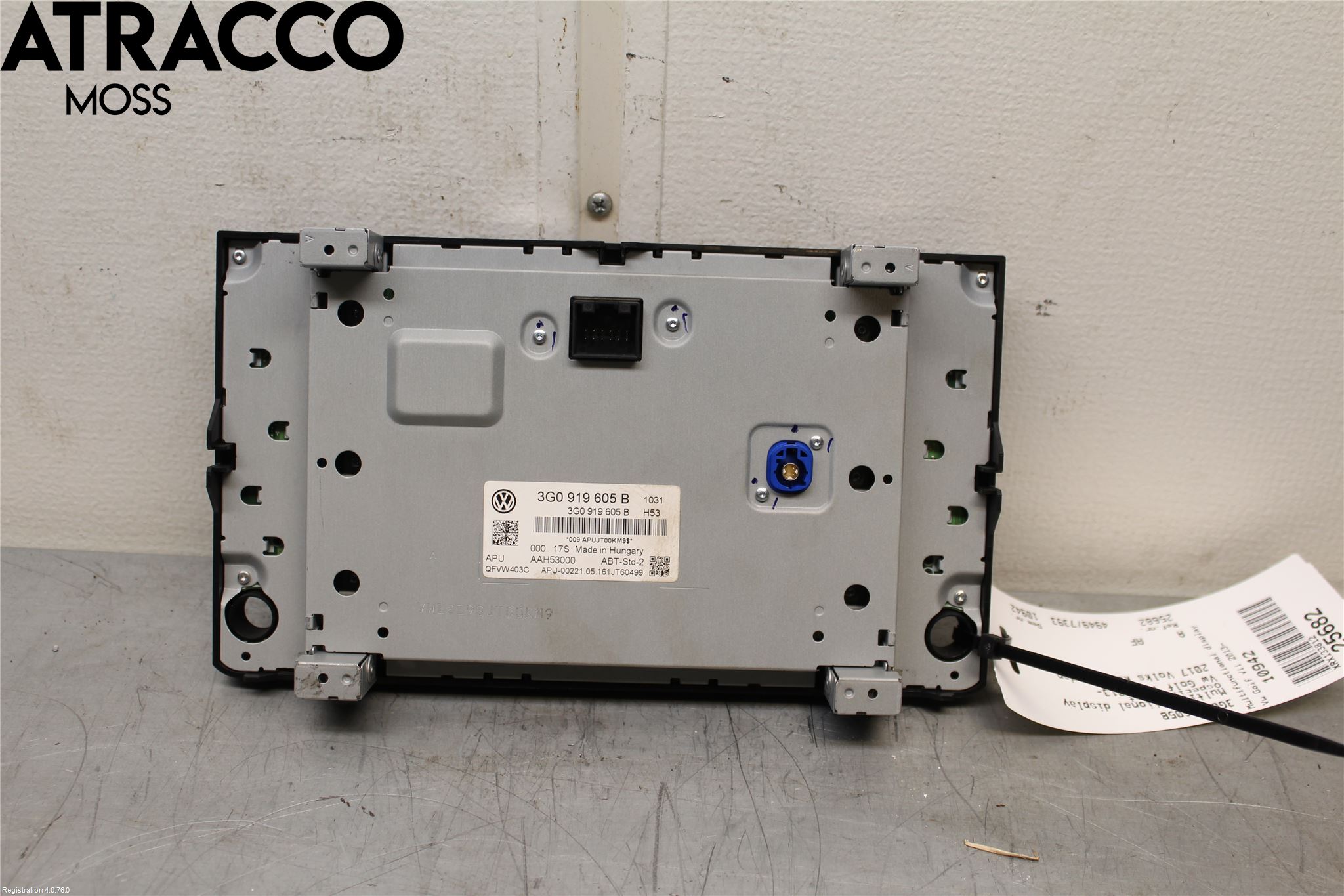 Volkswagen VW GOLF / E-GOLF VII 13-20 Multifunktionsdisplay