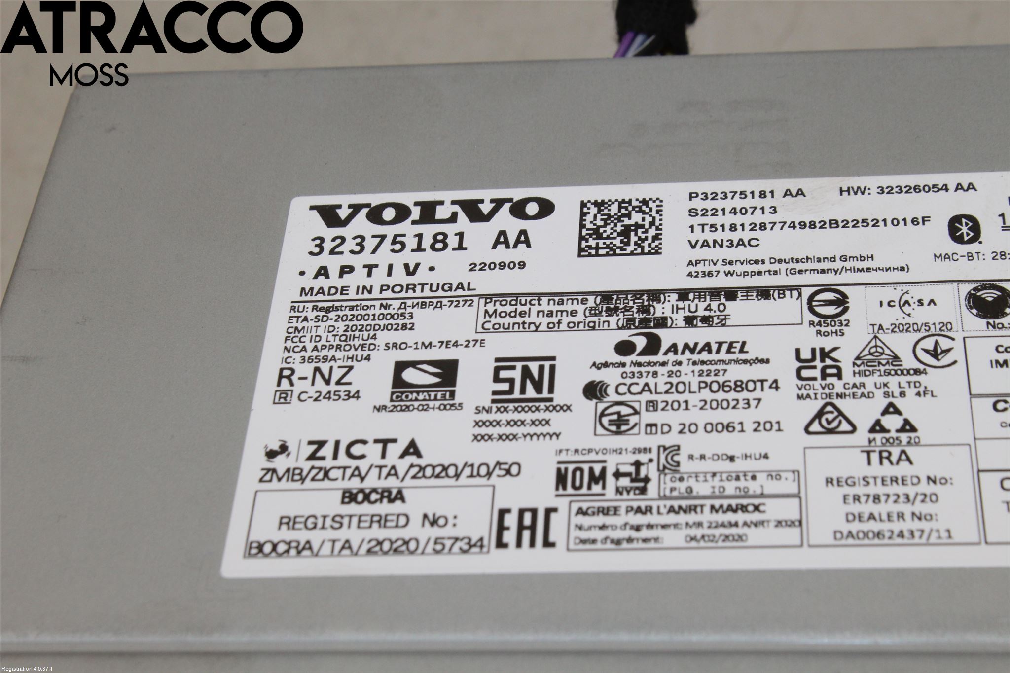 Volvo XC40/RECHARGE 18- Stereo Radio Med Cd