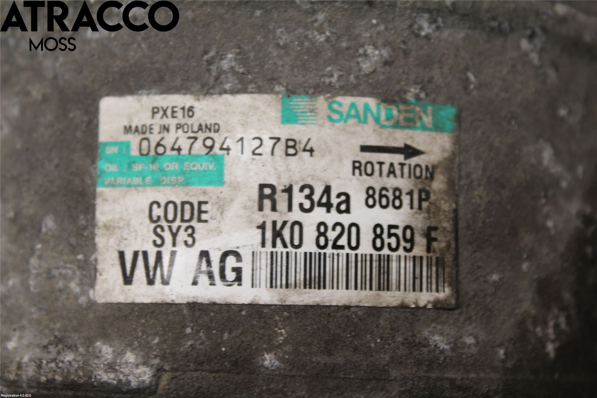 Volkswagen VW TIGUAN 07-16 Varme Ac Kompressor