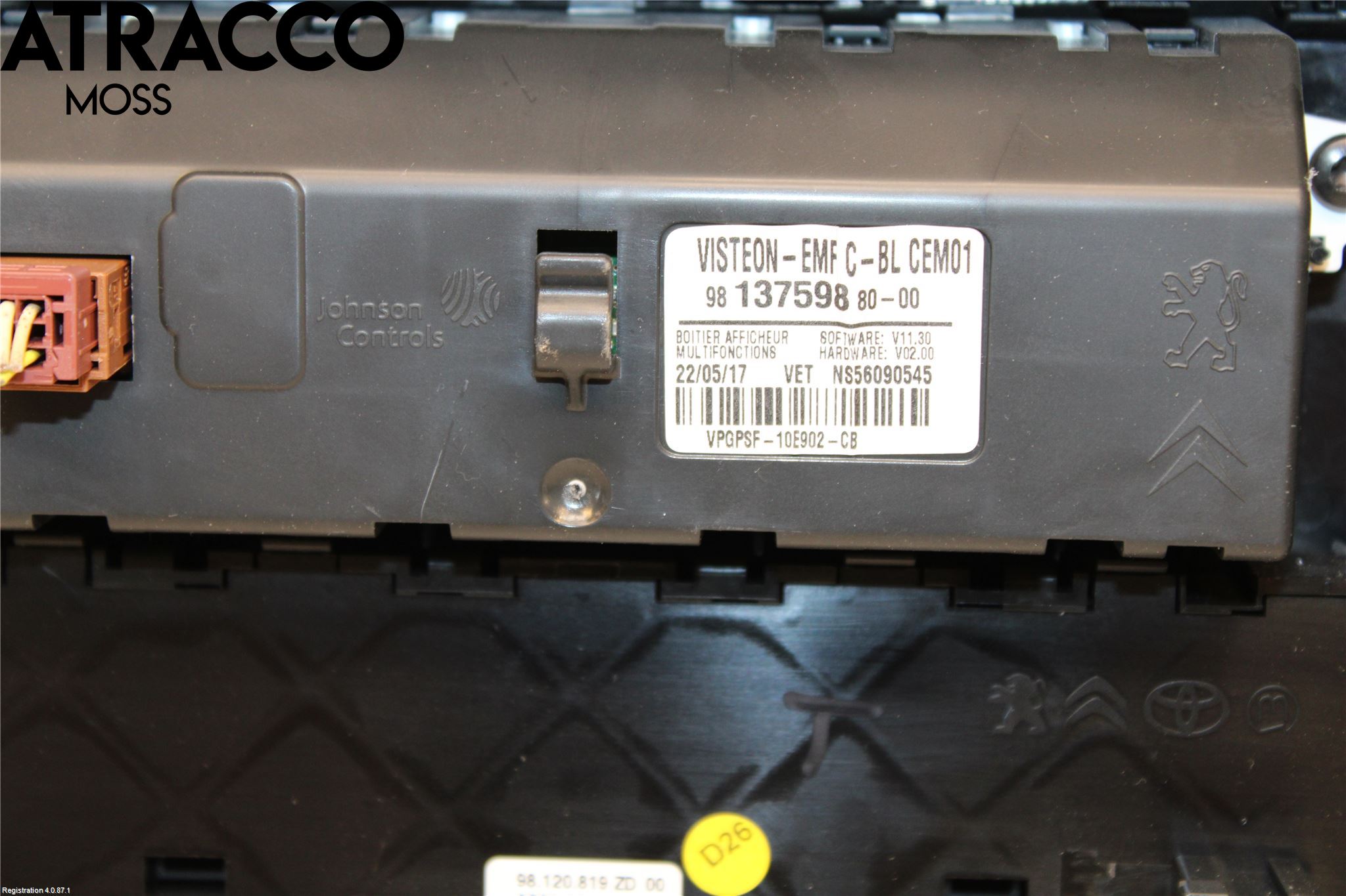 Toyota YARIS VERSO P1 00-05 Instr Varselys - Display